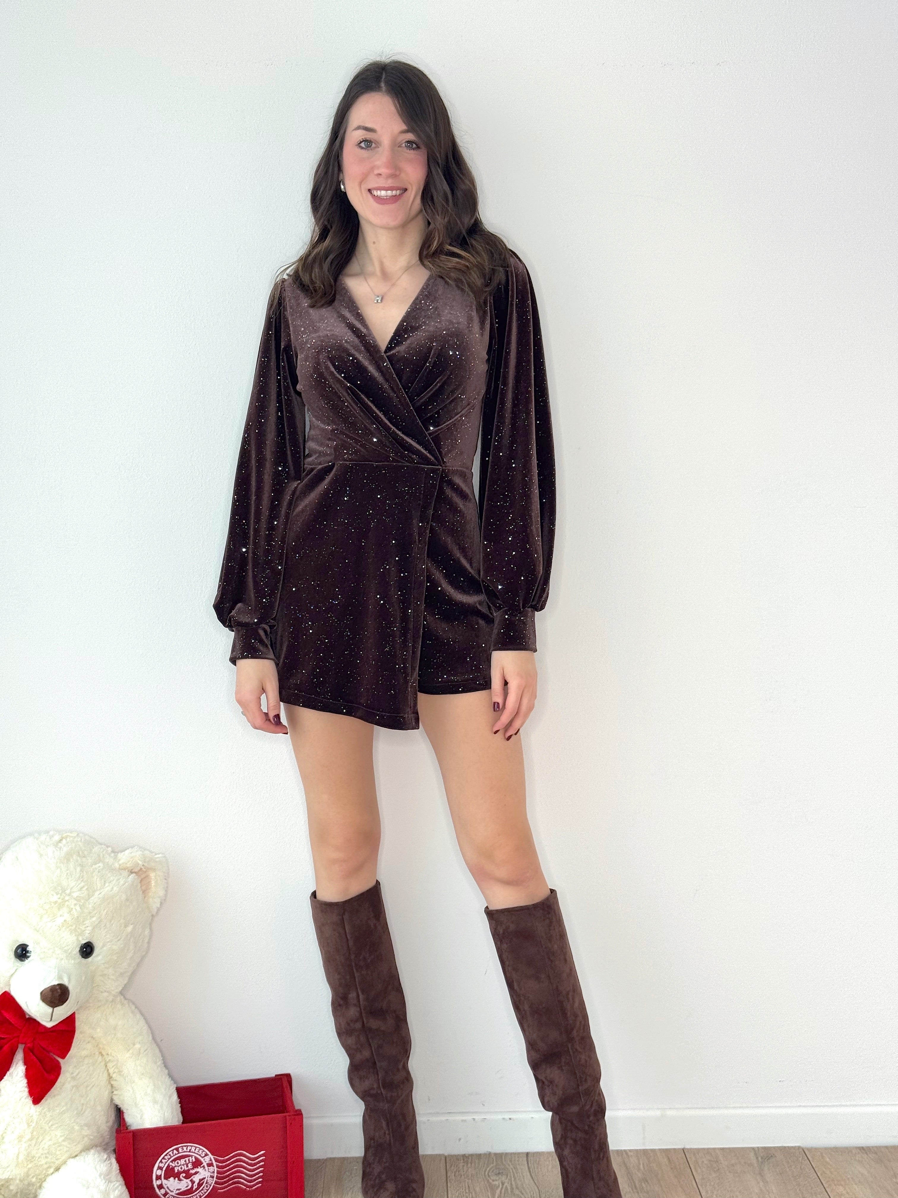 TUTINA IN CINIGLIA A PORTAFOGLIO CON BRILLANTINI