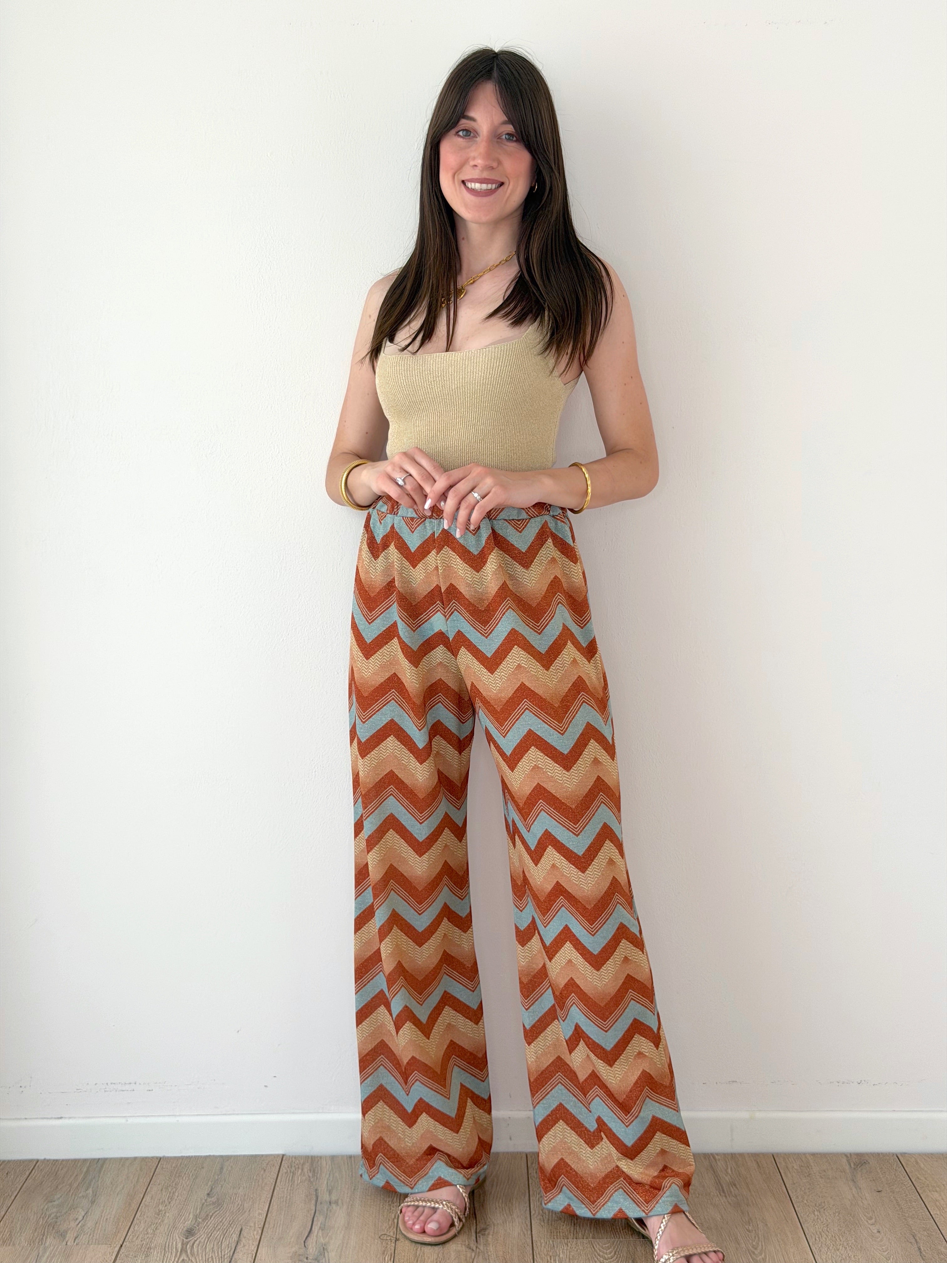 PANTALONE ZIG ZAG LUREX