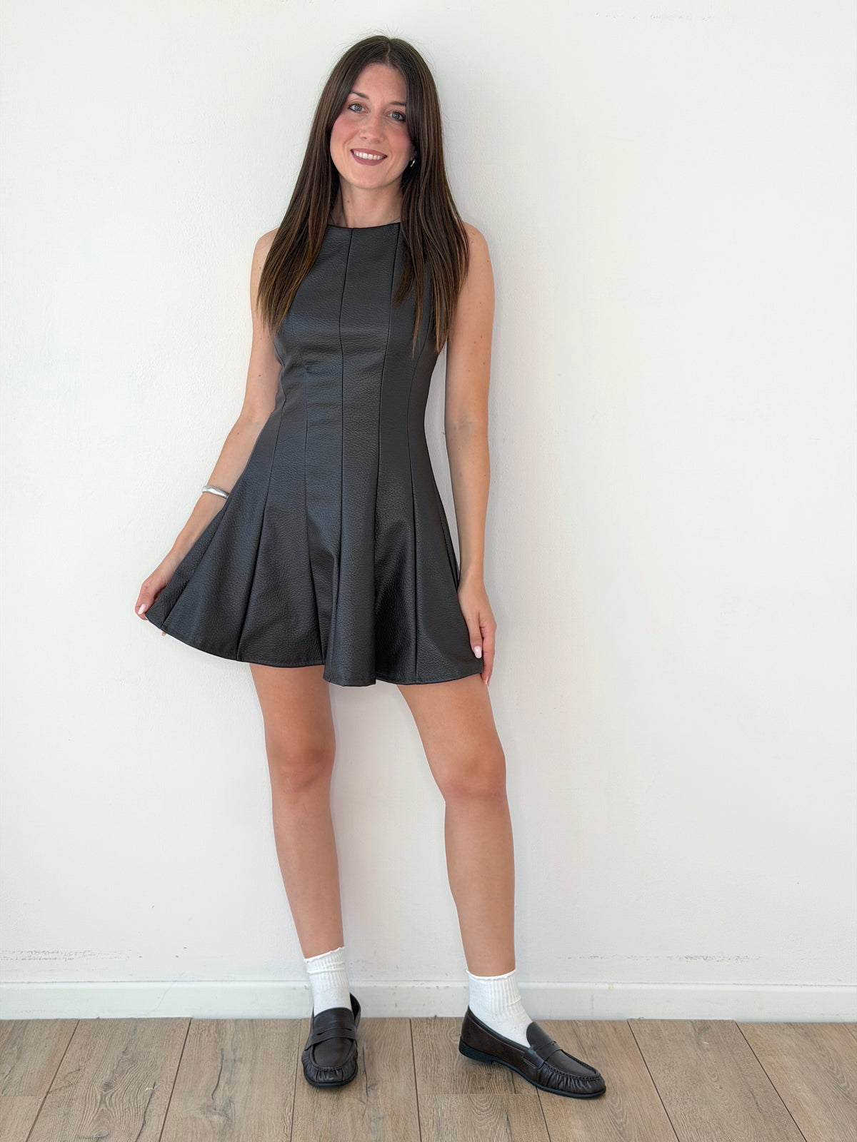 VESTITINO AUDREY ECOPELLE MARRONE