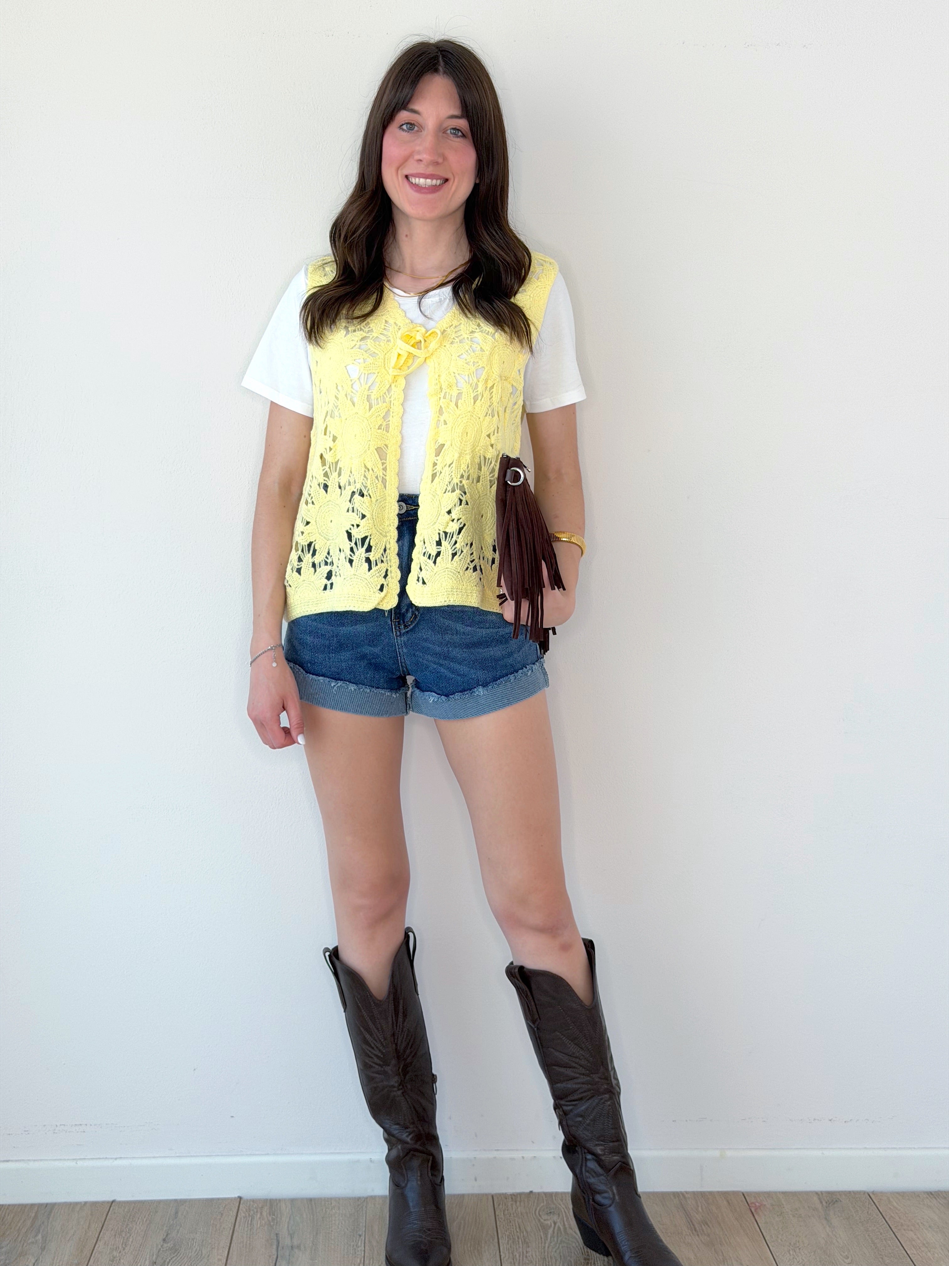 GILET UNCINETTO GIALLO