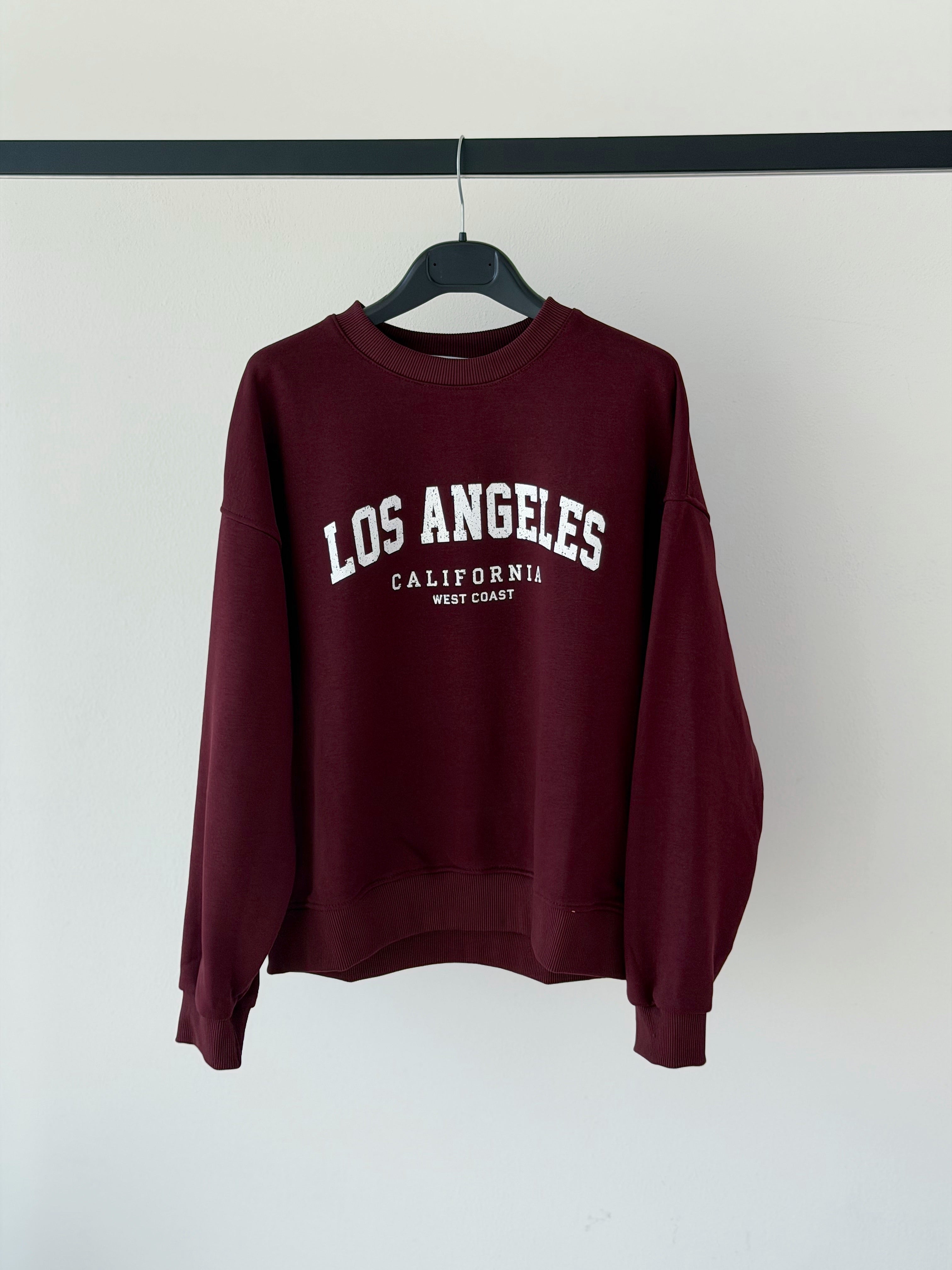 FELPA GARZATA “ LOS ANGELES “ OVERSIZE