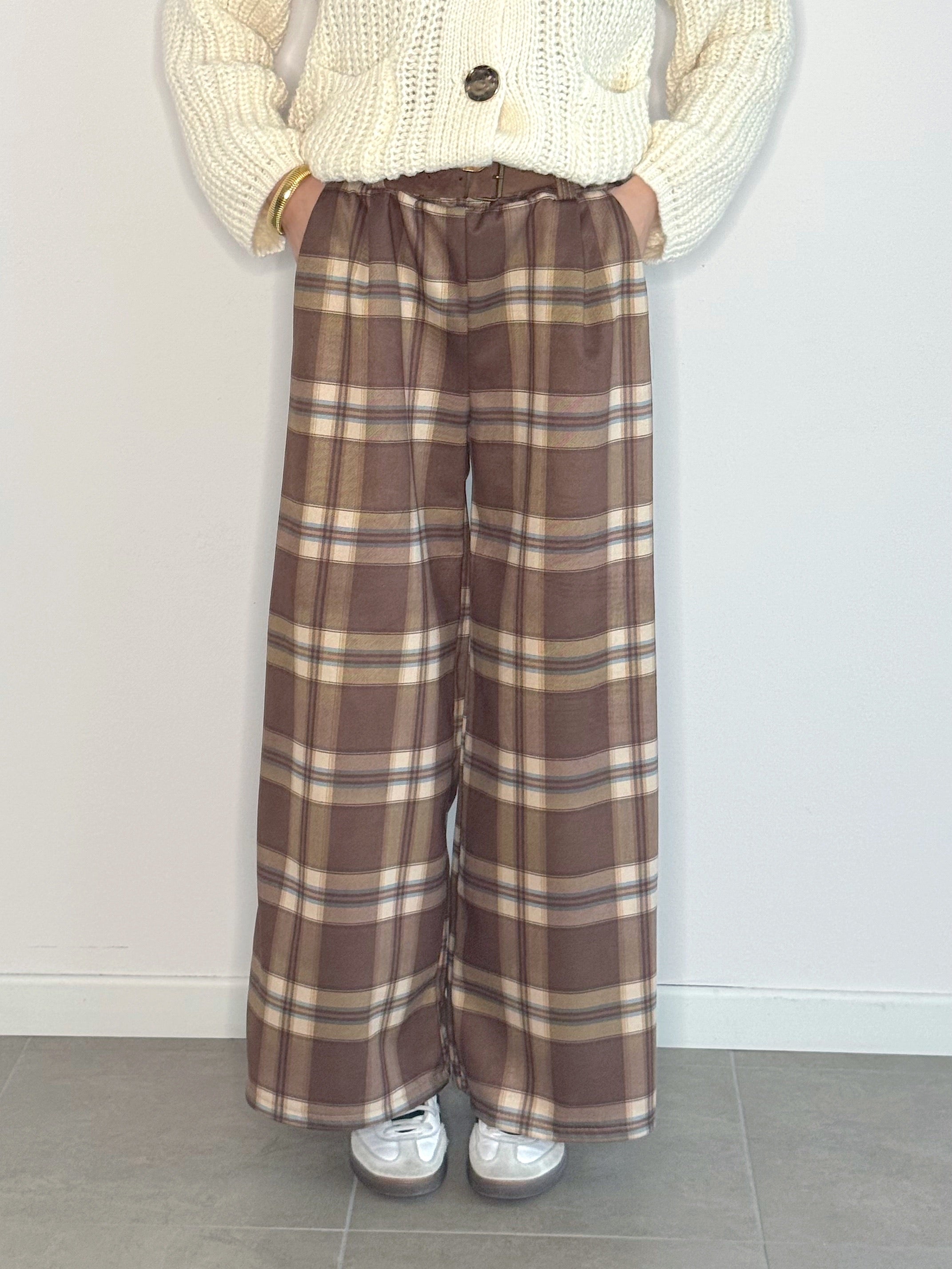 PANTALONE SCOZIA IN ECO CAMOSCIO