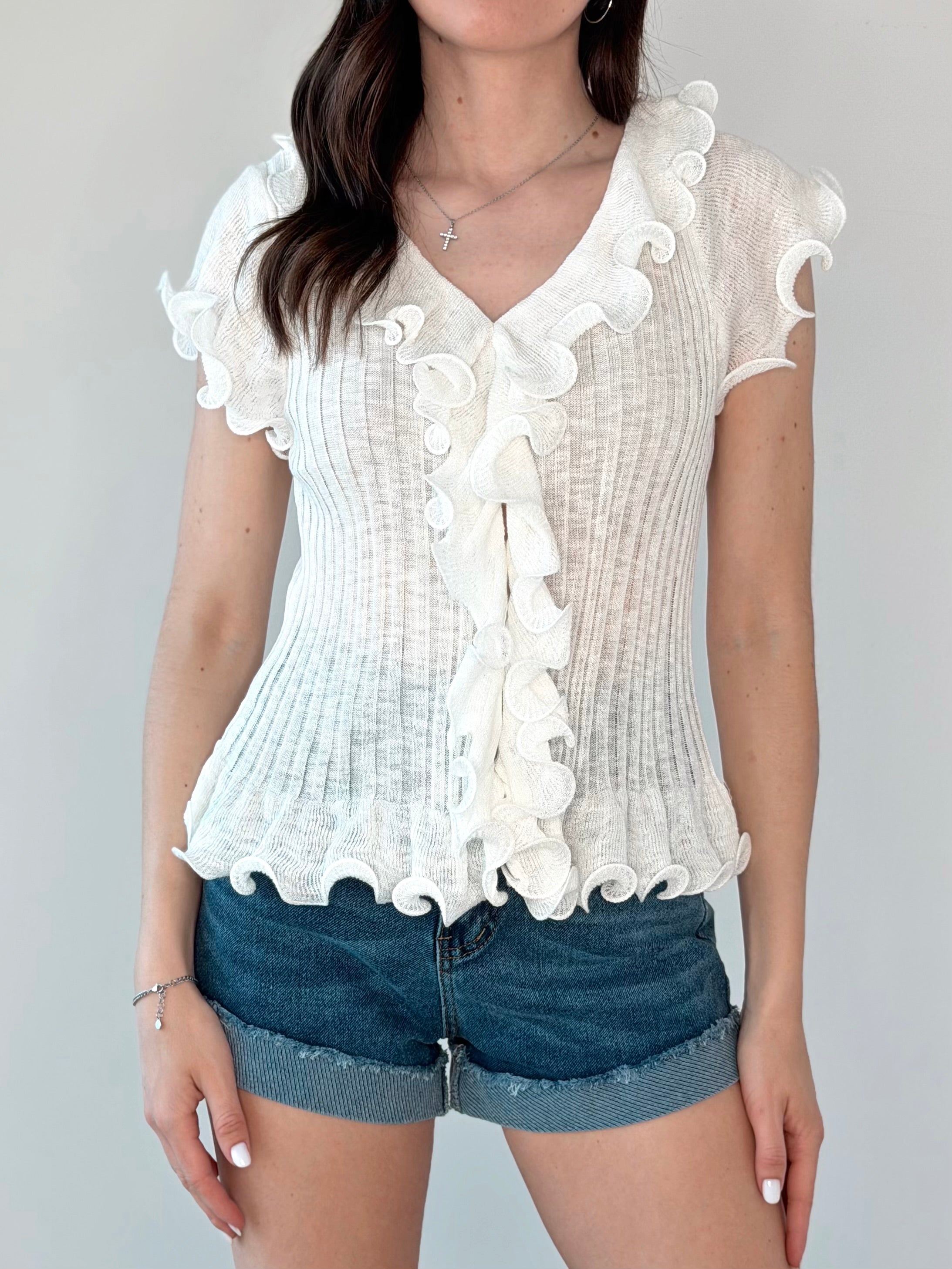 TSHIRT LULÙ CON VOLANT