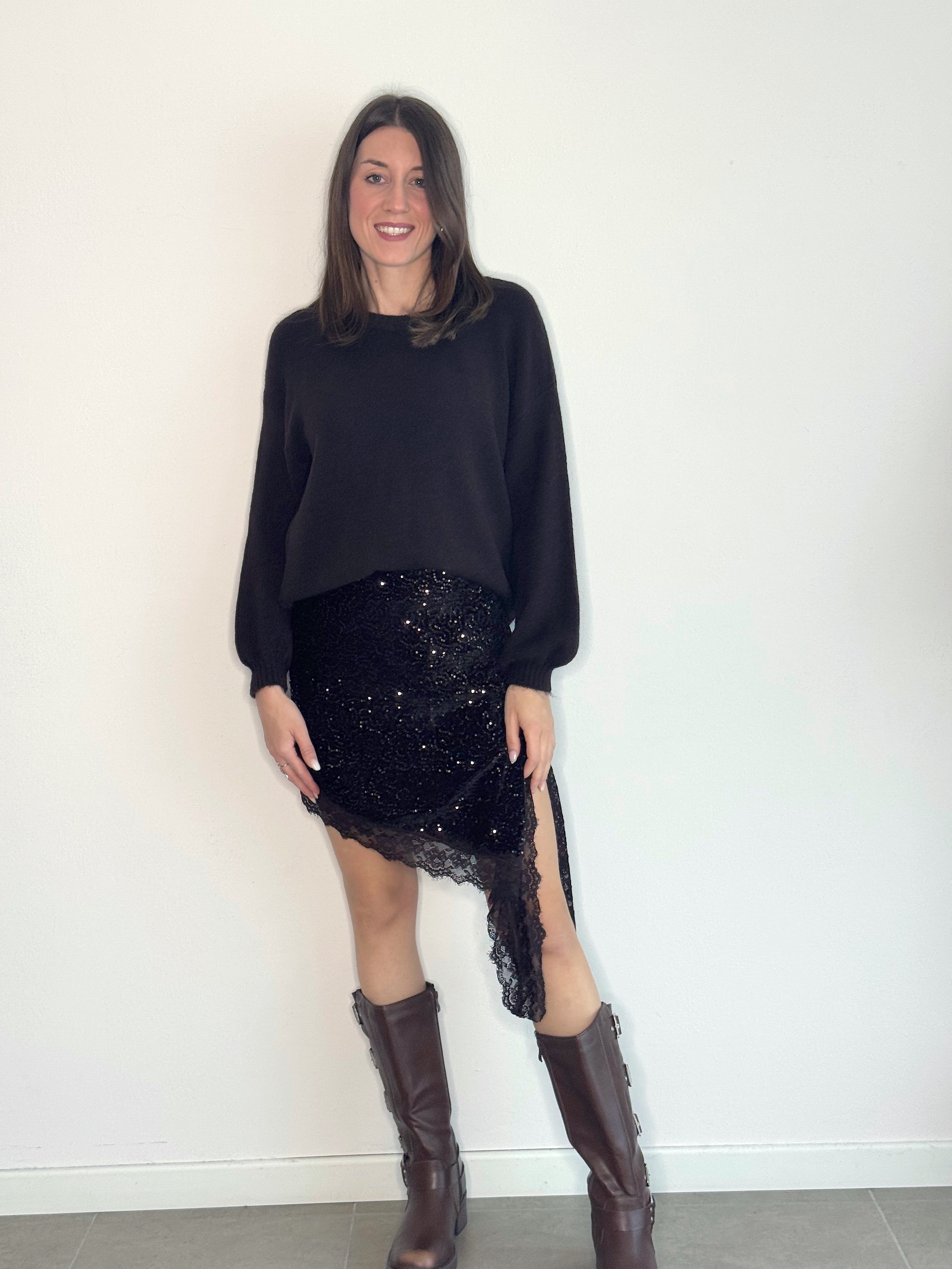 VESTITO LINGERIE CINIGLIA, PIZZO & PAILETTES