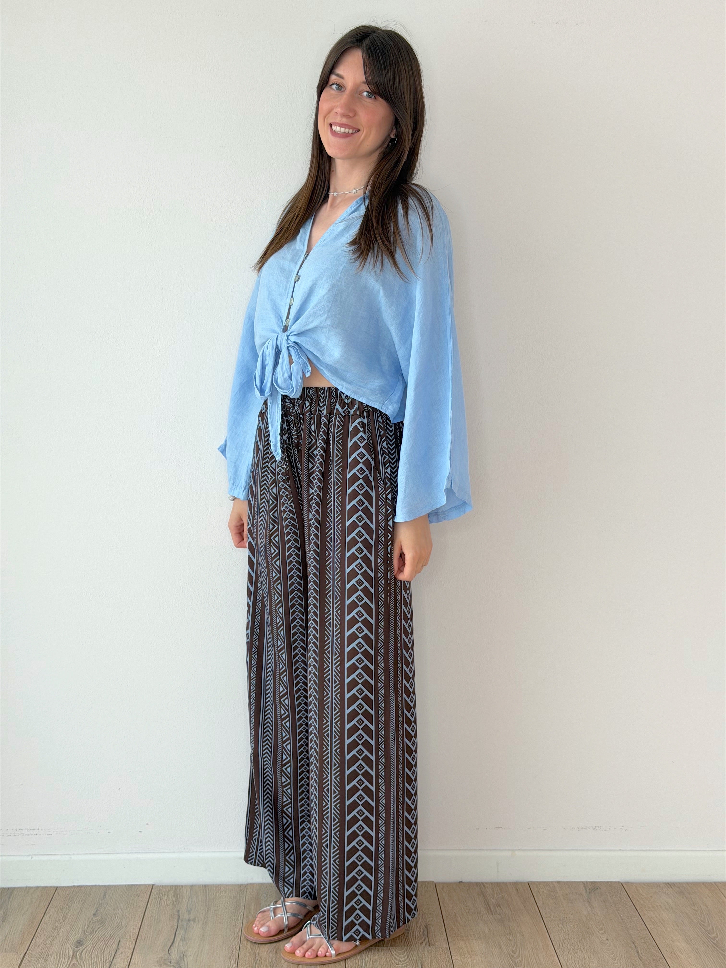 PANTALONE ATZECO IN VISCOSA
