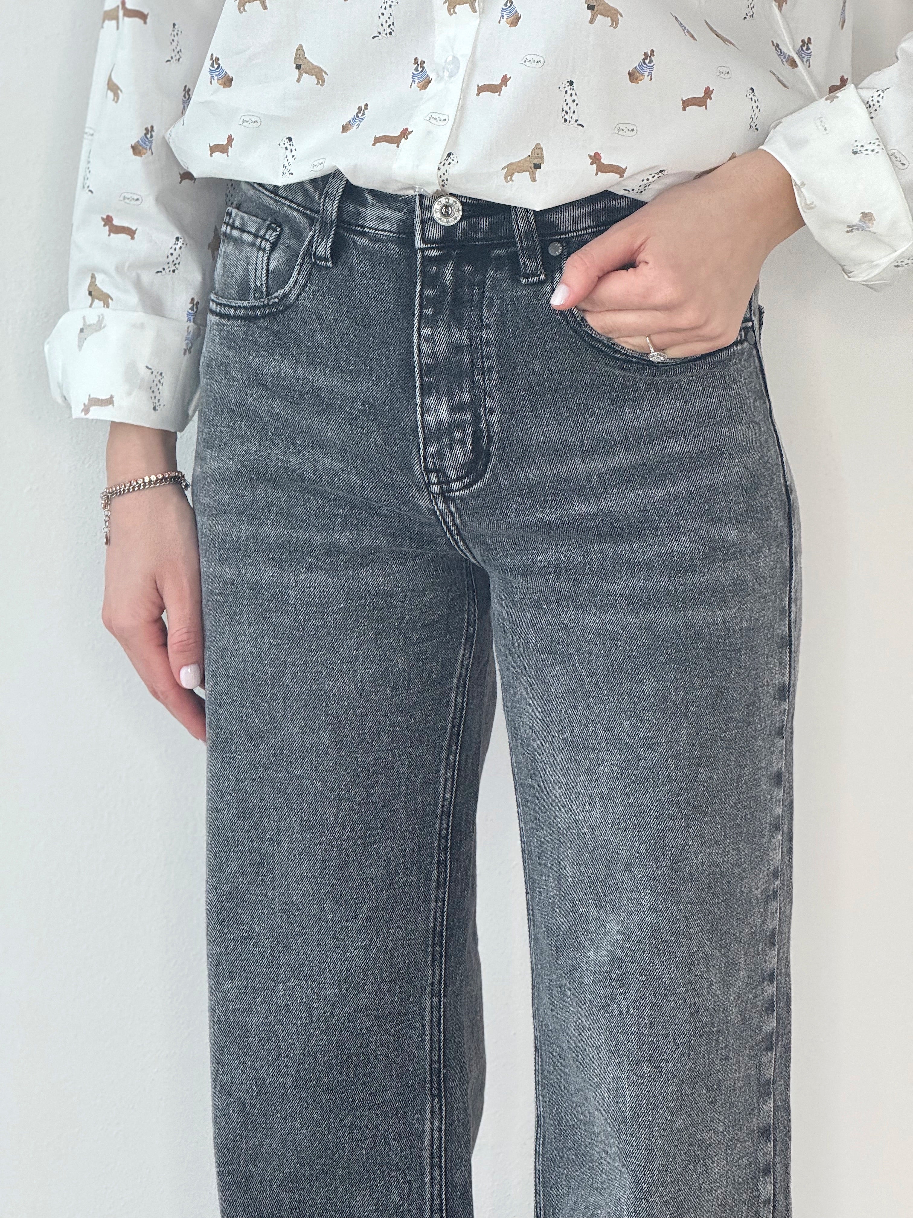 DENIM CLARA STRAIGHT GREY