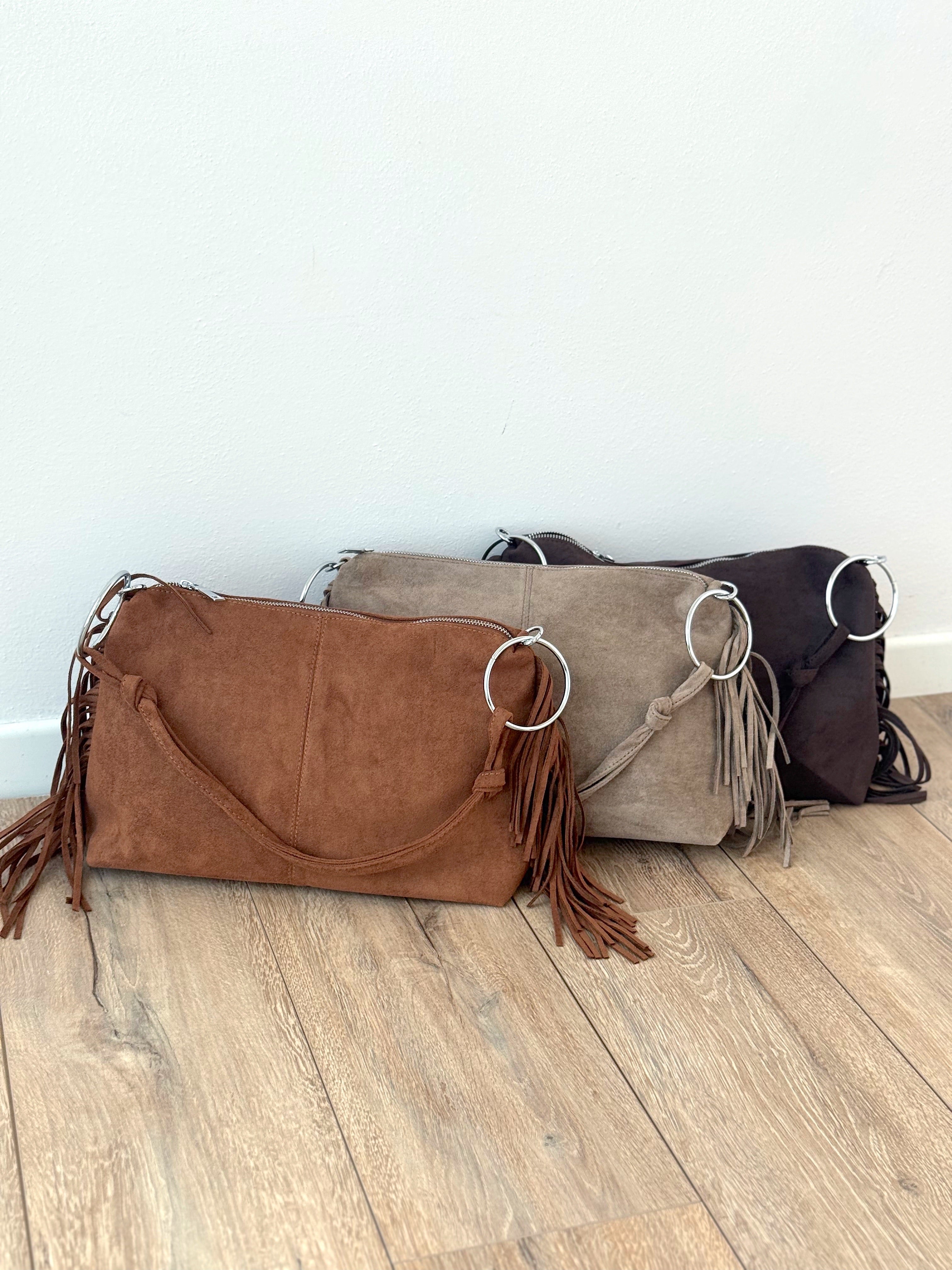 BORSA FRANGE ECO CAMOSCIO