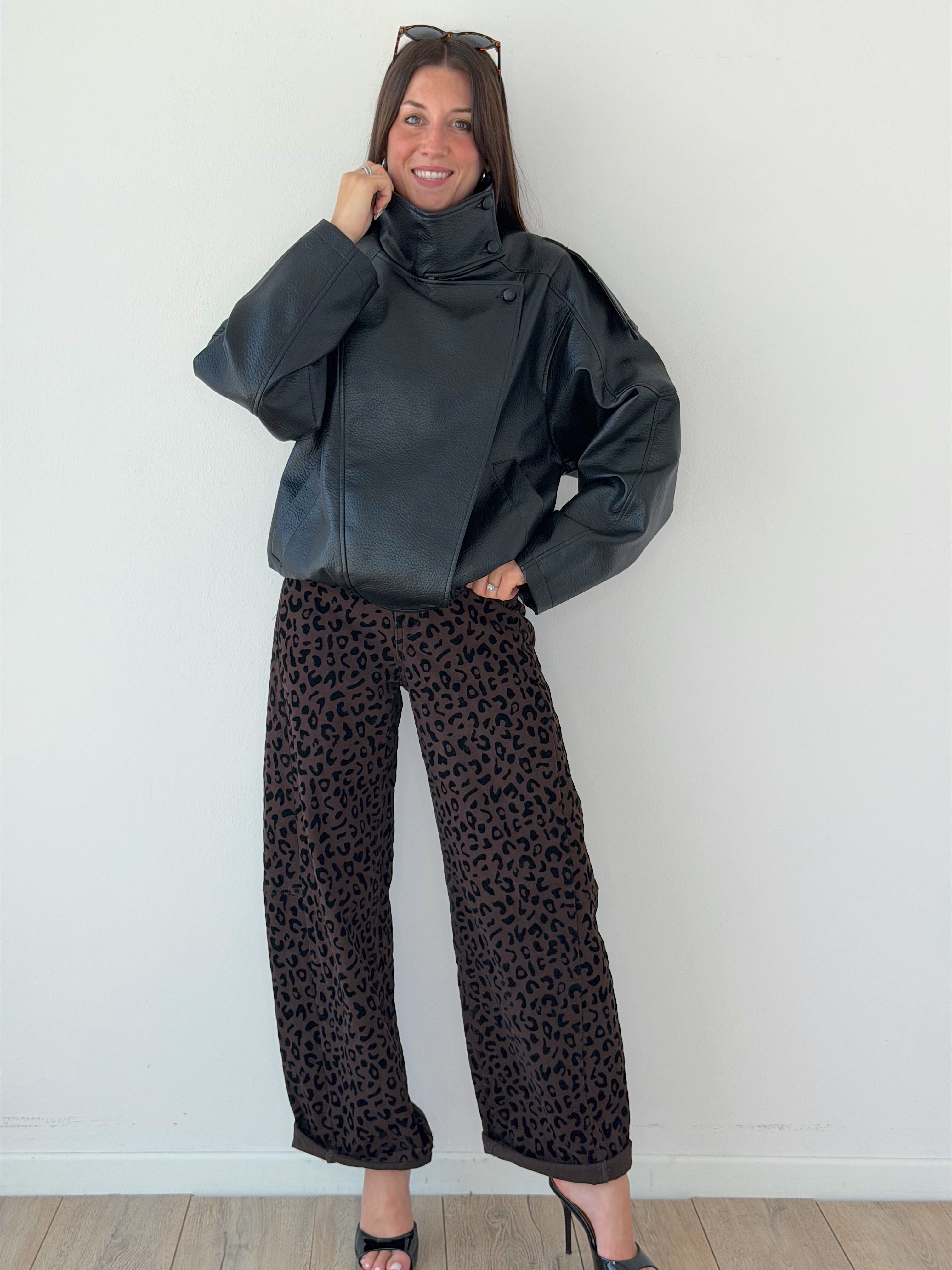 BOMBER OVERSIZE CON COLLO ALTO