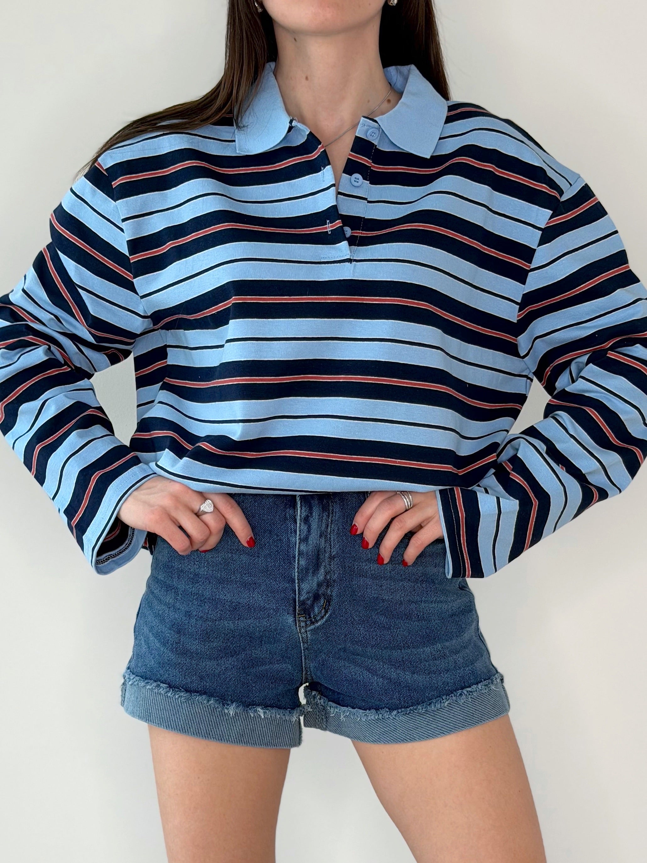 POLO OVER MANICA LUNGA