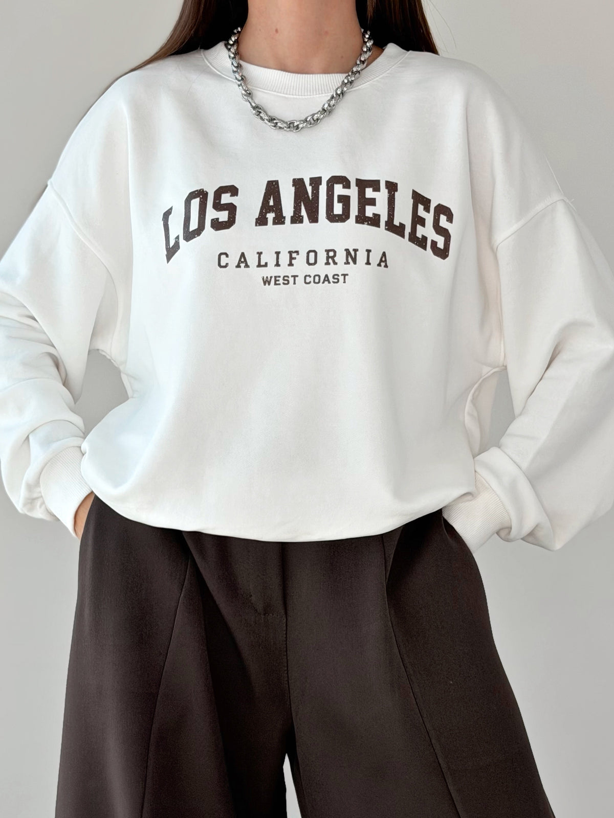 FELPA GARZATA “ LOS ANGELES “ OVERSIZE