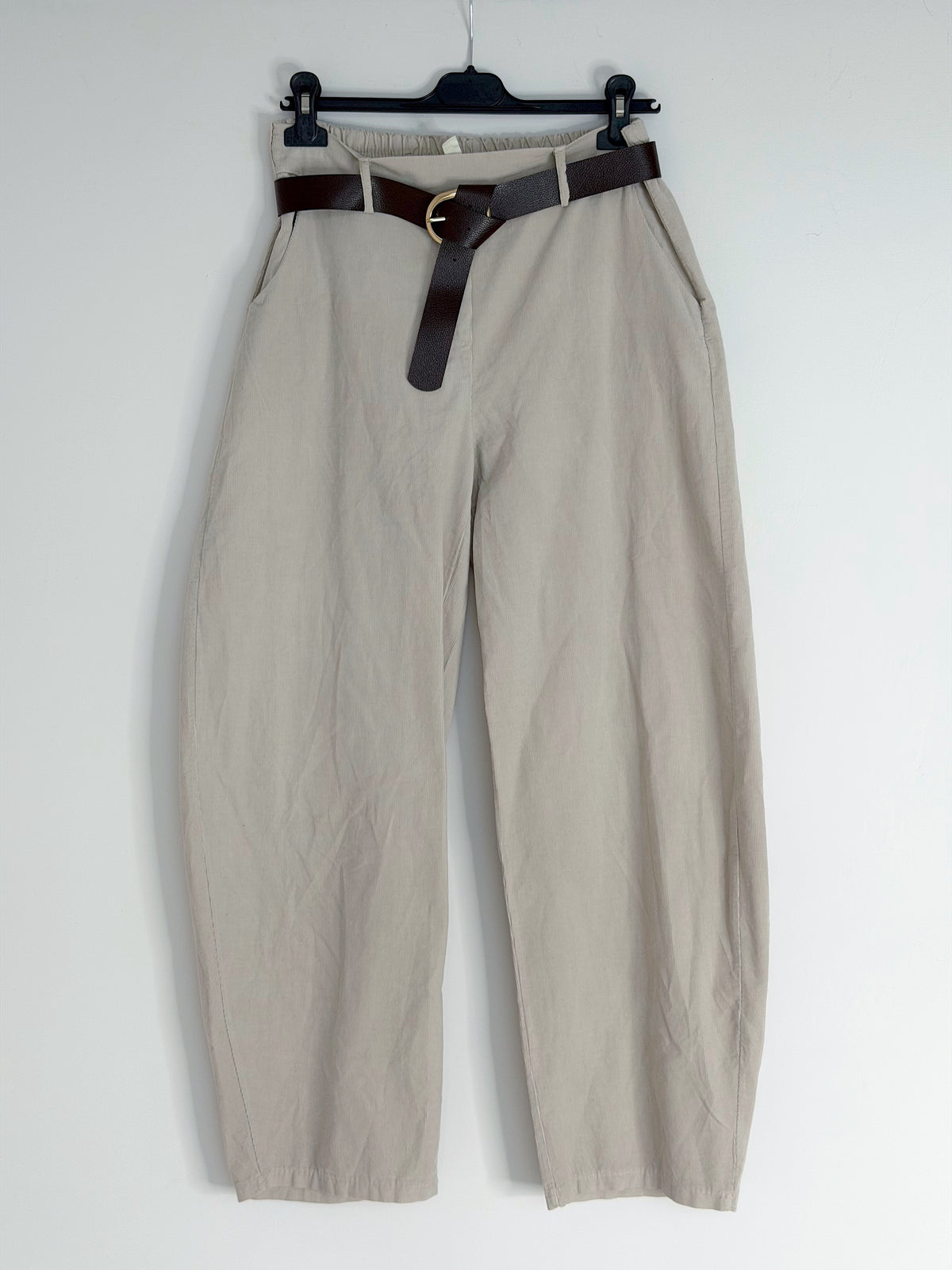 Pantalone balloon velluto millerighe