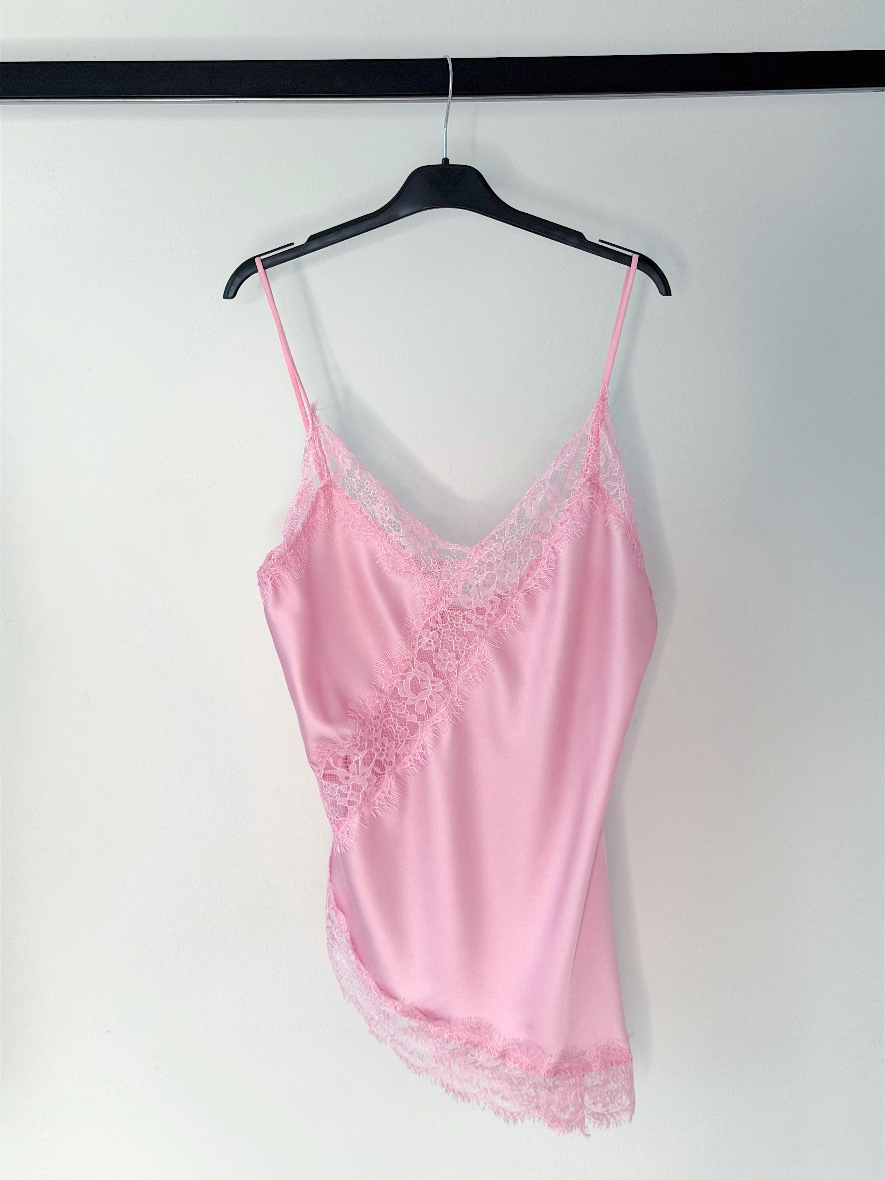 CANOTTIERA ASSIMETRICA CON PIZZO