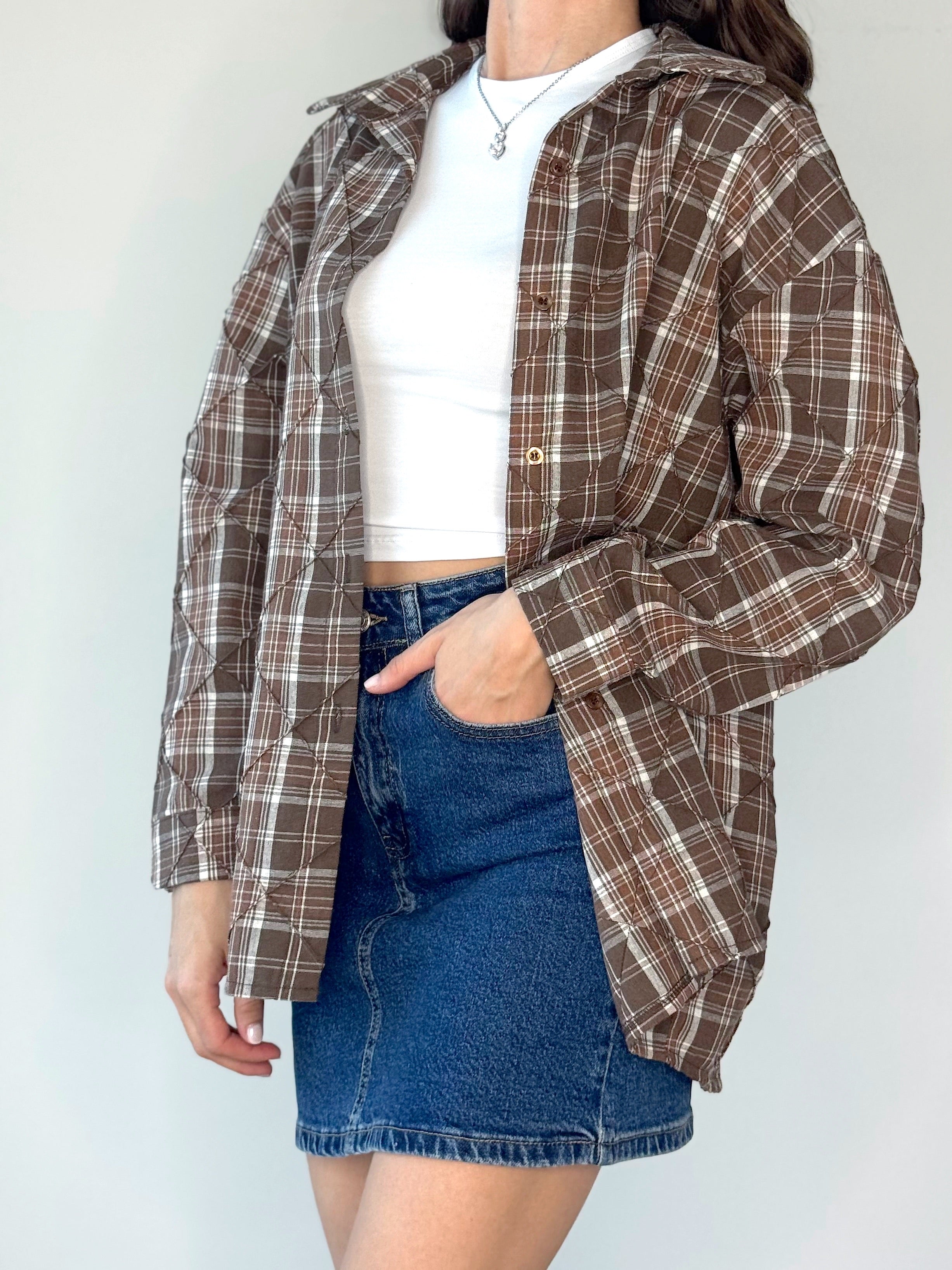 CAMICIA WOOD MARRONE