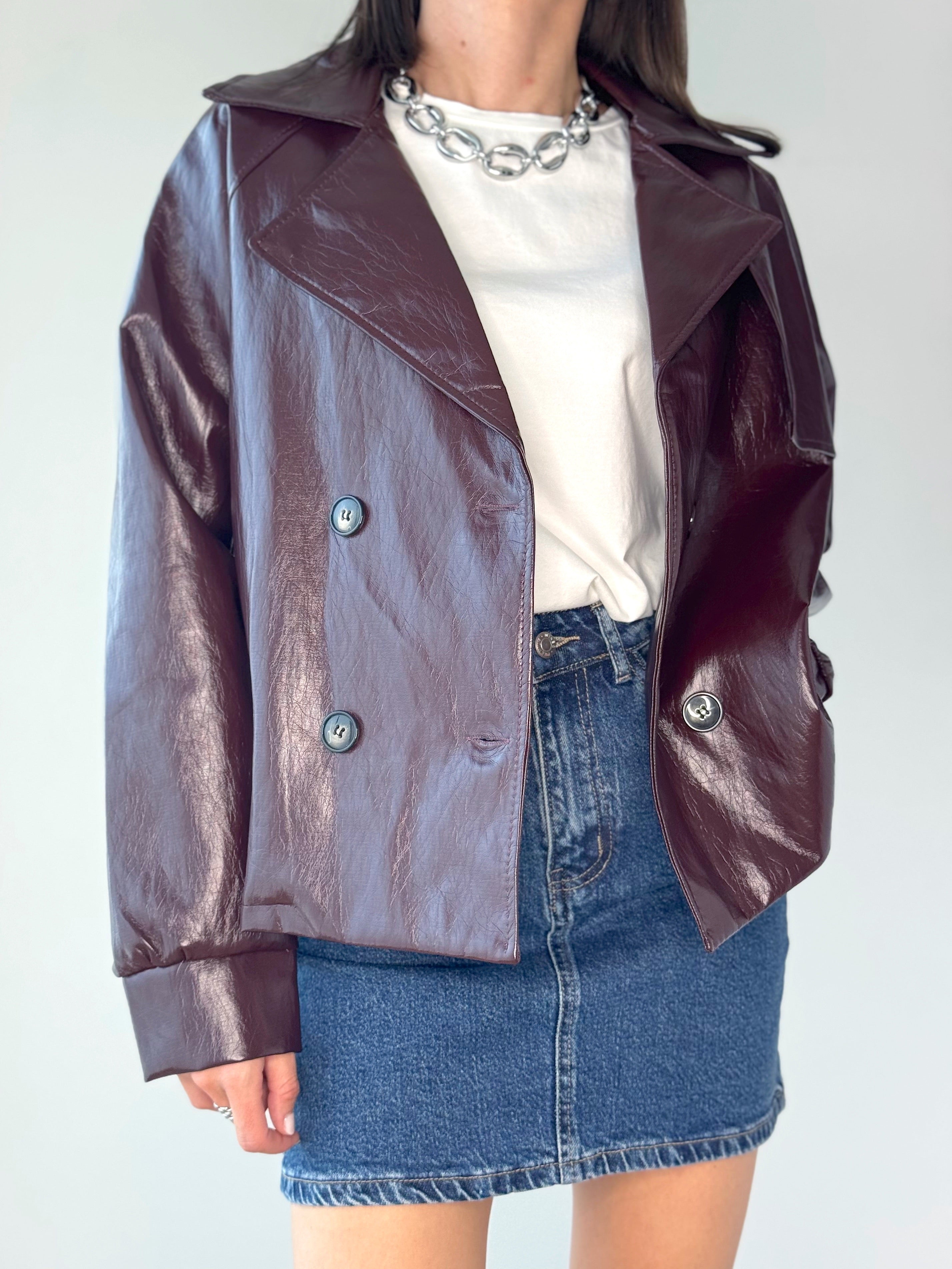 GIACCONE VINILE BORDEAUX