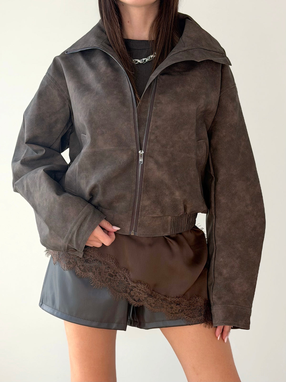 BOMBER EFFETTO ALCANTARA