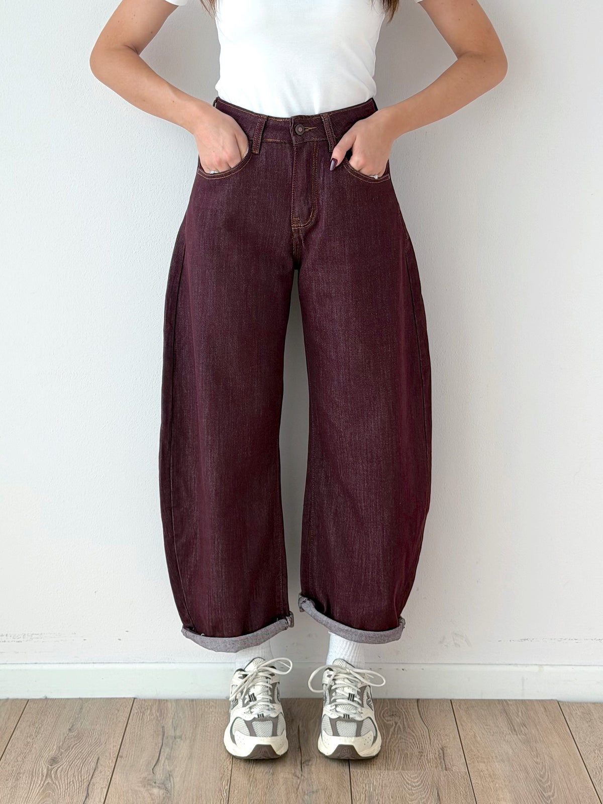 DENIM BALLOON BORDEAUX