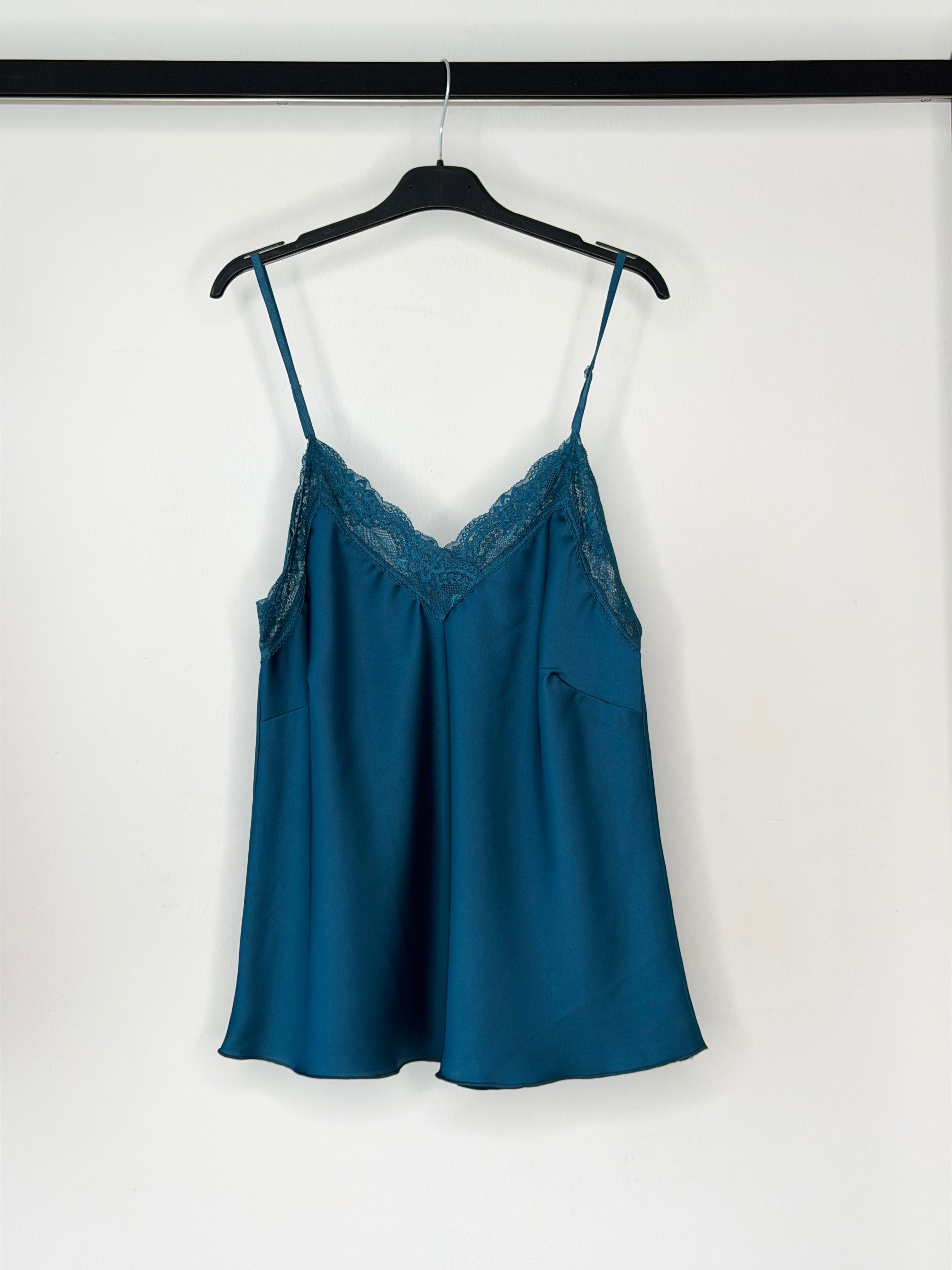 CANOTTIERA IN RASO & PIZZO