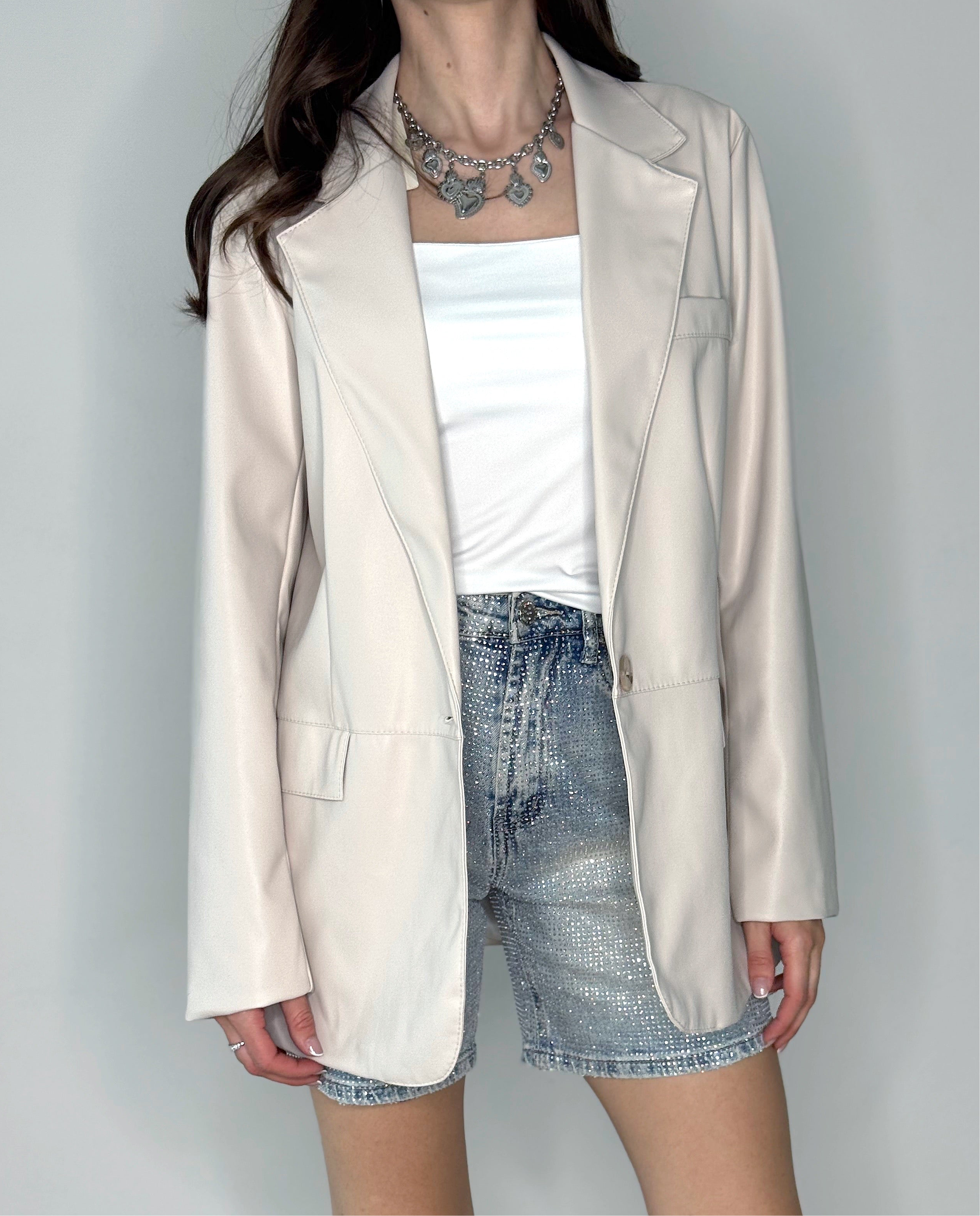 GIACCA ECOPELLE BEIGE