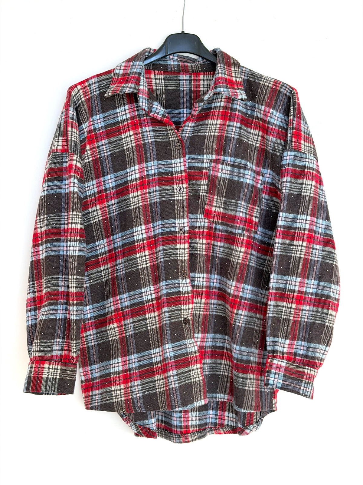 CAMICIA WOOD CON STRASS