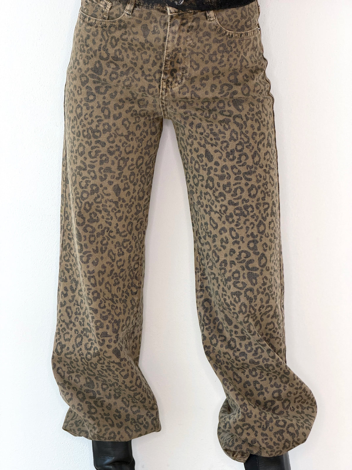DENIM STRAIGHT ANIMALIER