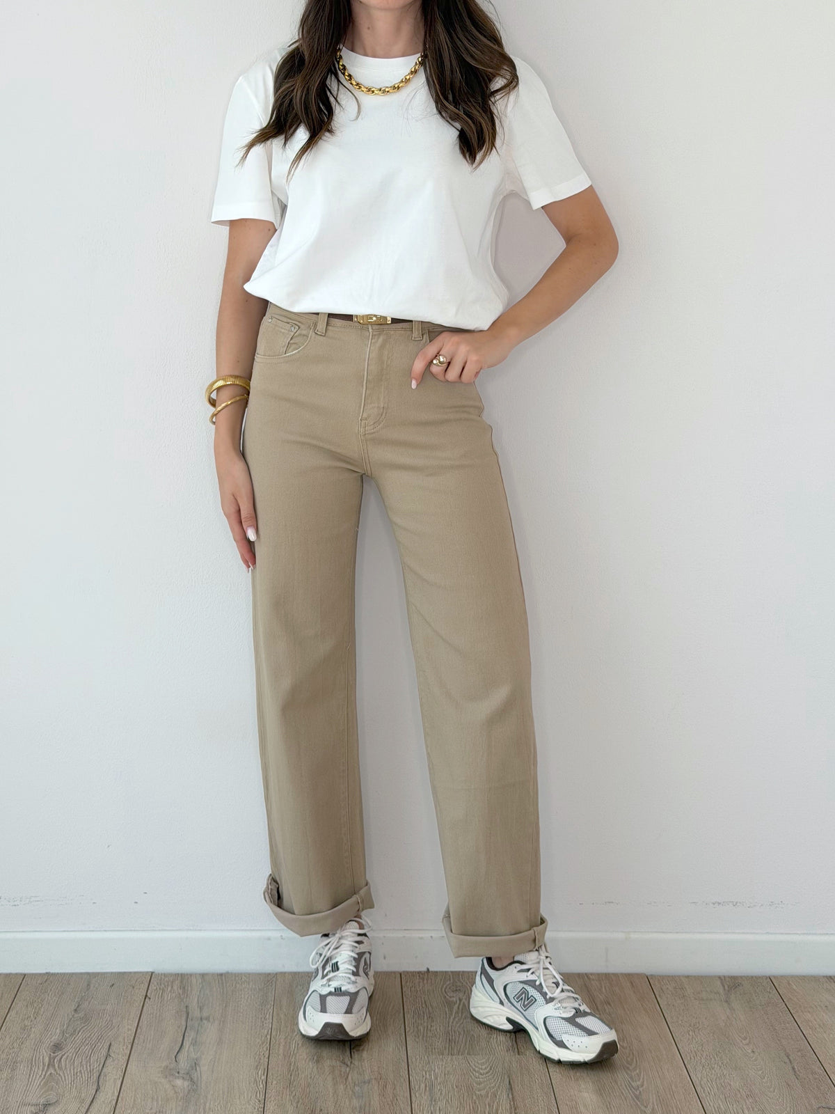DENIM STRAIGHT BEIGE