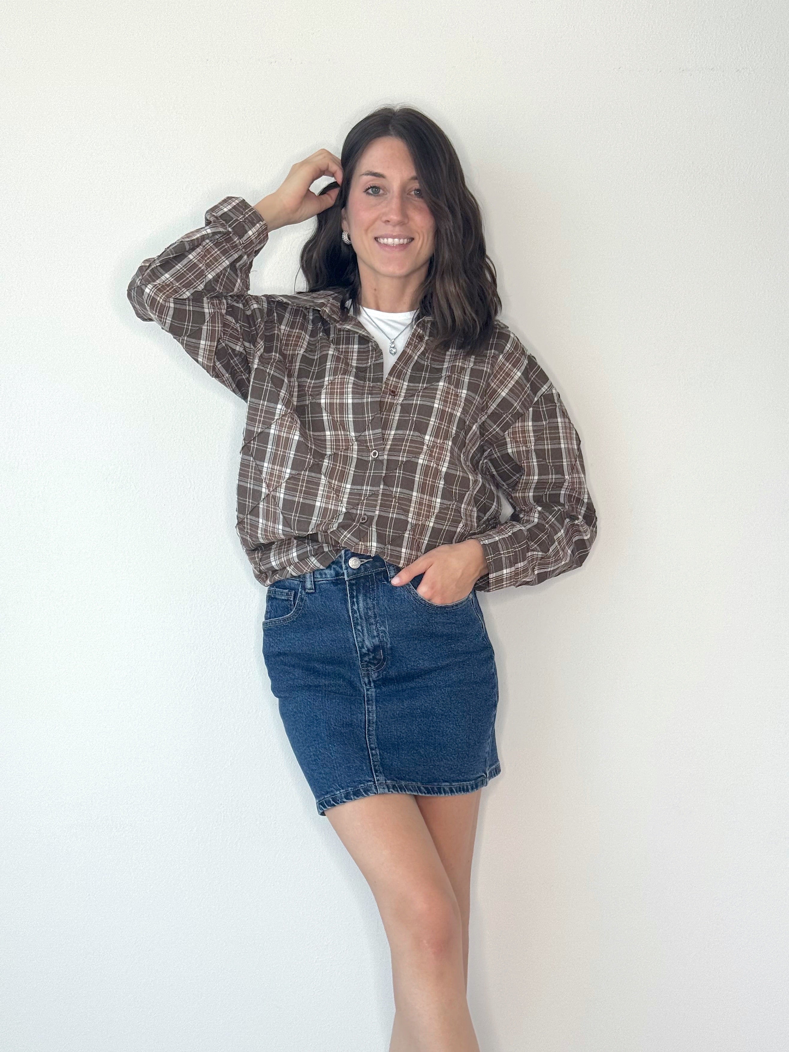 CAMICIA WOOD MARRONE