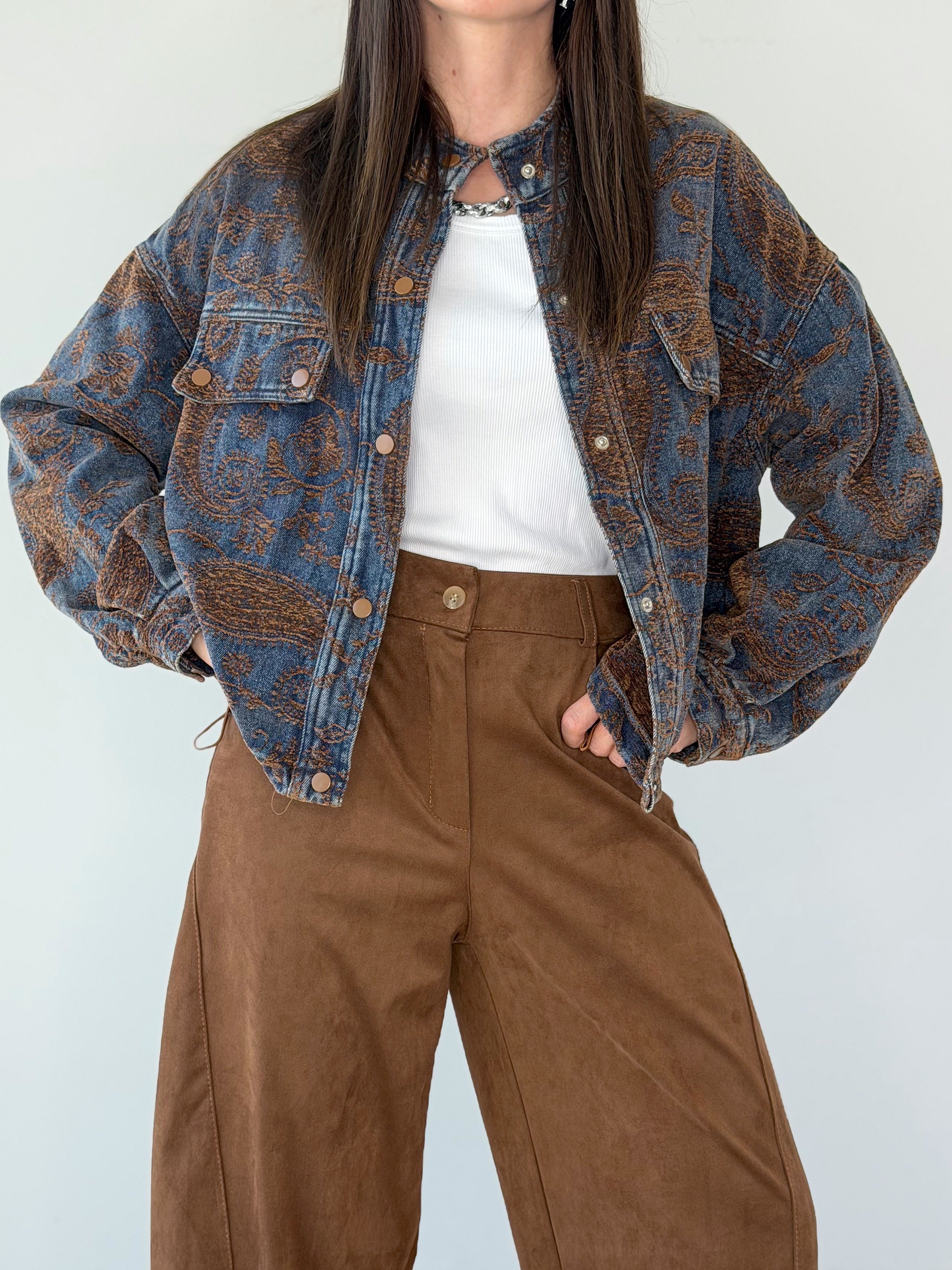 BOMBER DENIM CON DECORAZIONI ( PREMIUM QUALITY )
