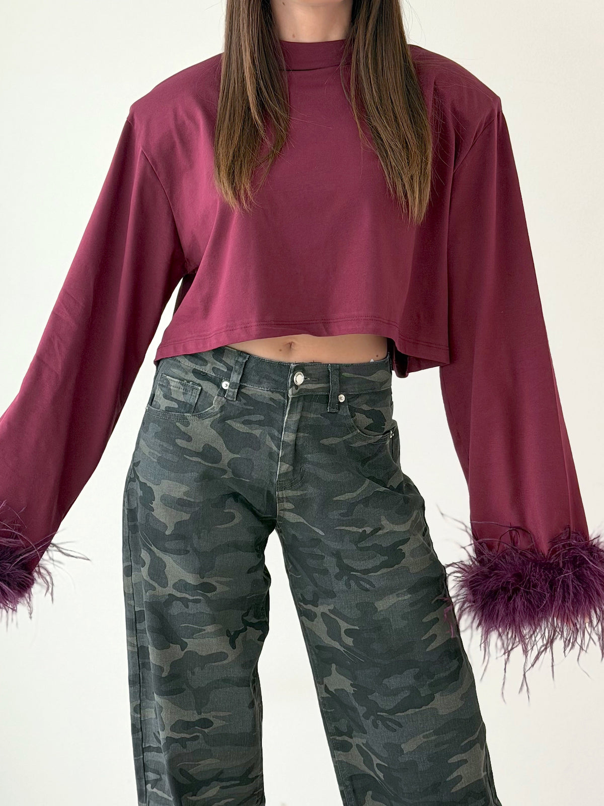 LONGSLEEVE con piume