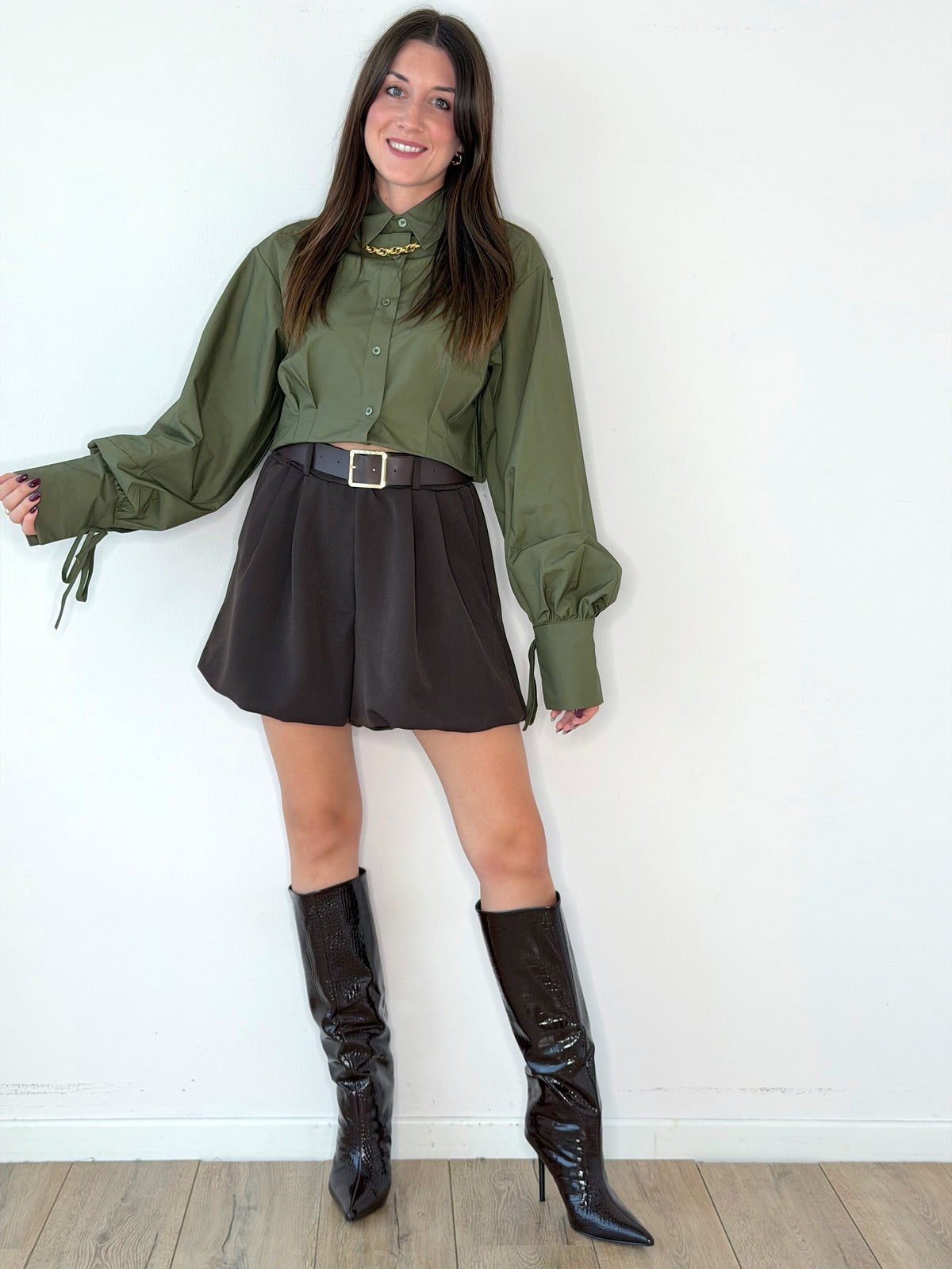 CAMICIA CROPPED JUST WEST