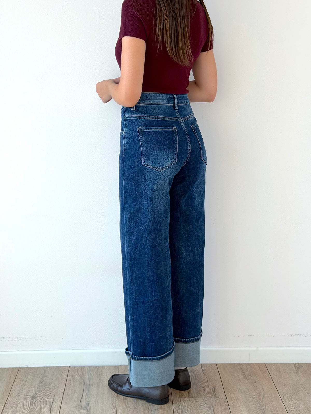 Denim con risvolto