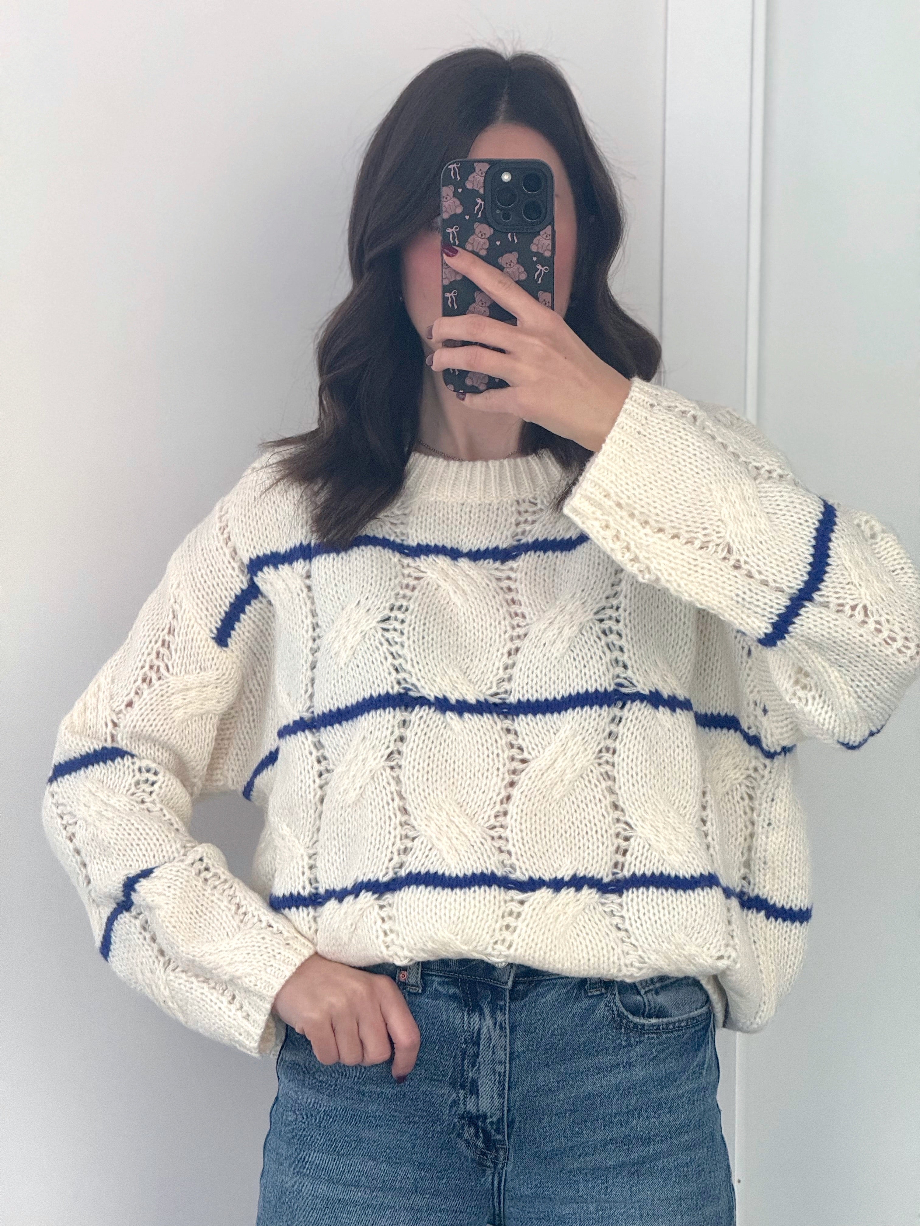 MAGLIONE OVER CON TRECCE