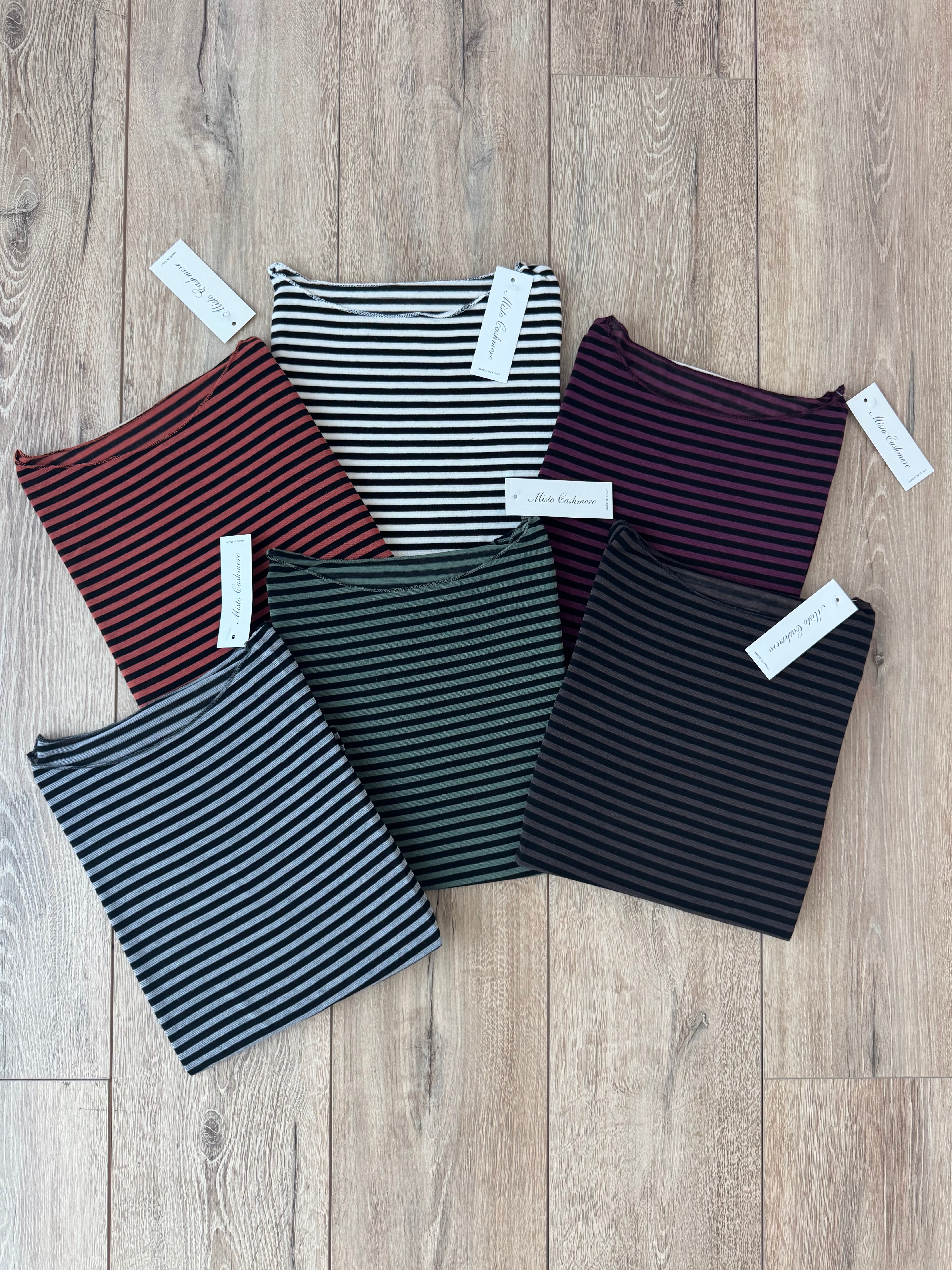 MAGLIONCINO MISTO CASHMERE A RIGHE ULTRALIGHT