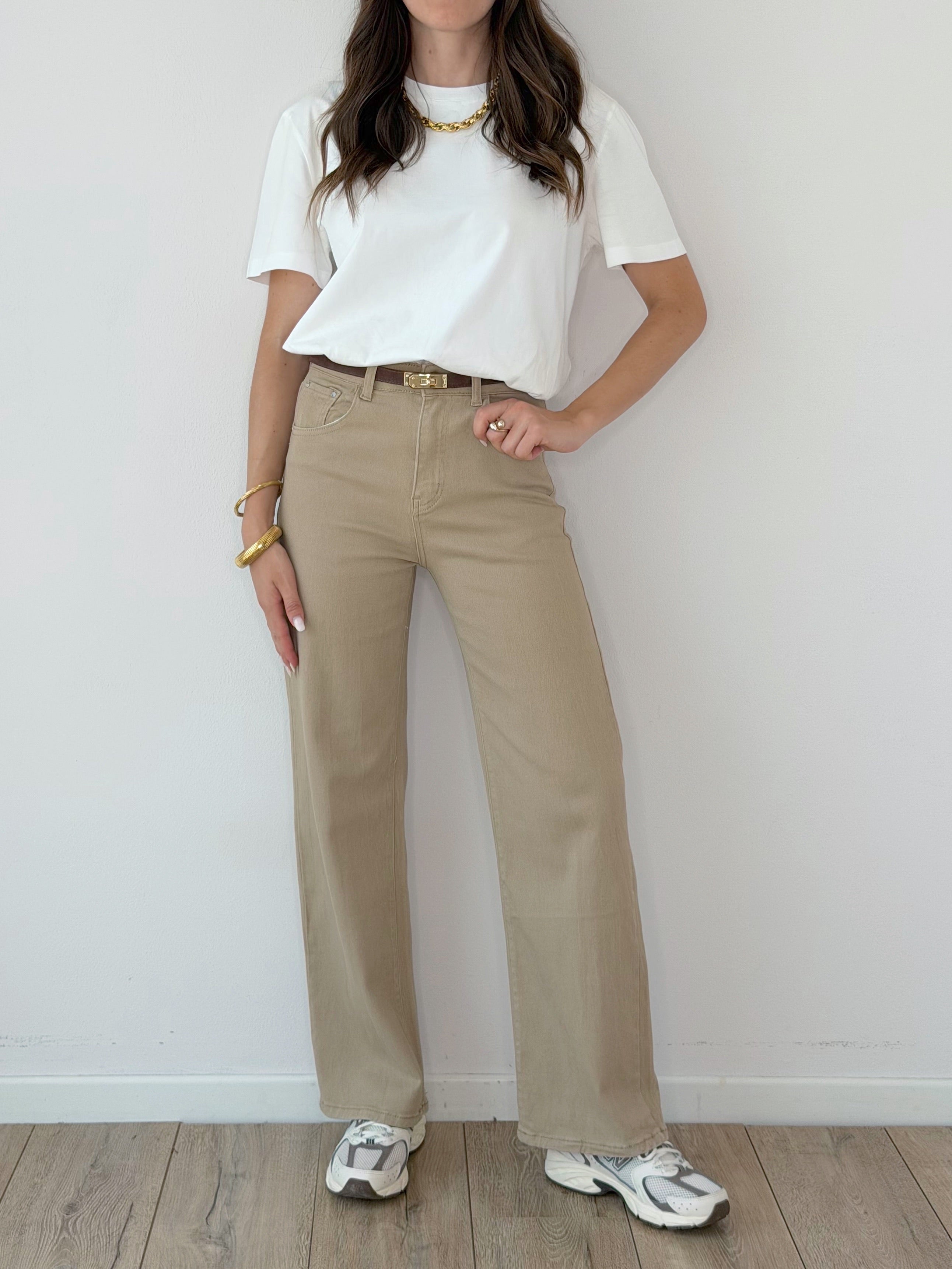 DENIM STRAIGHT BEIGE