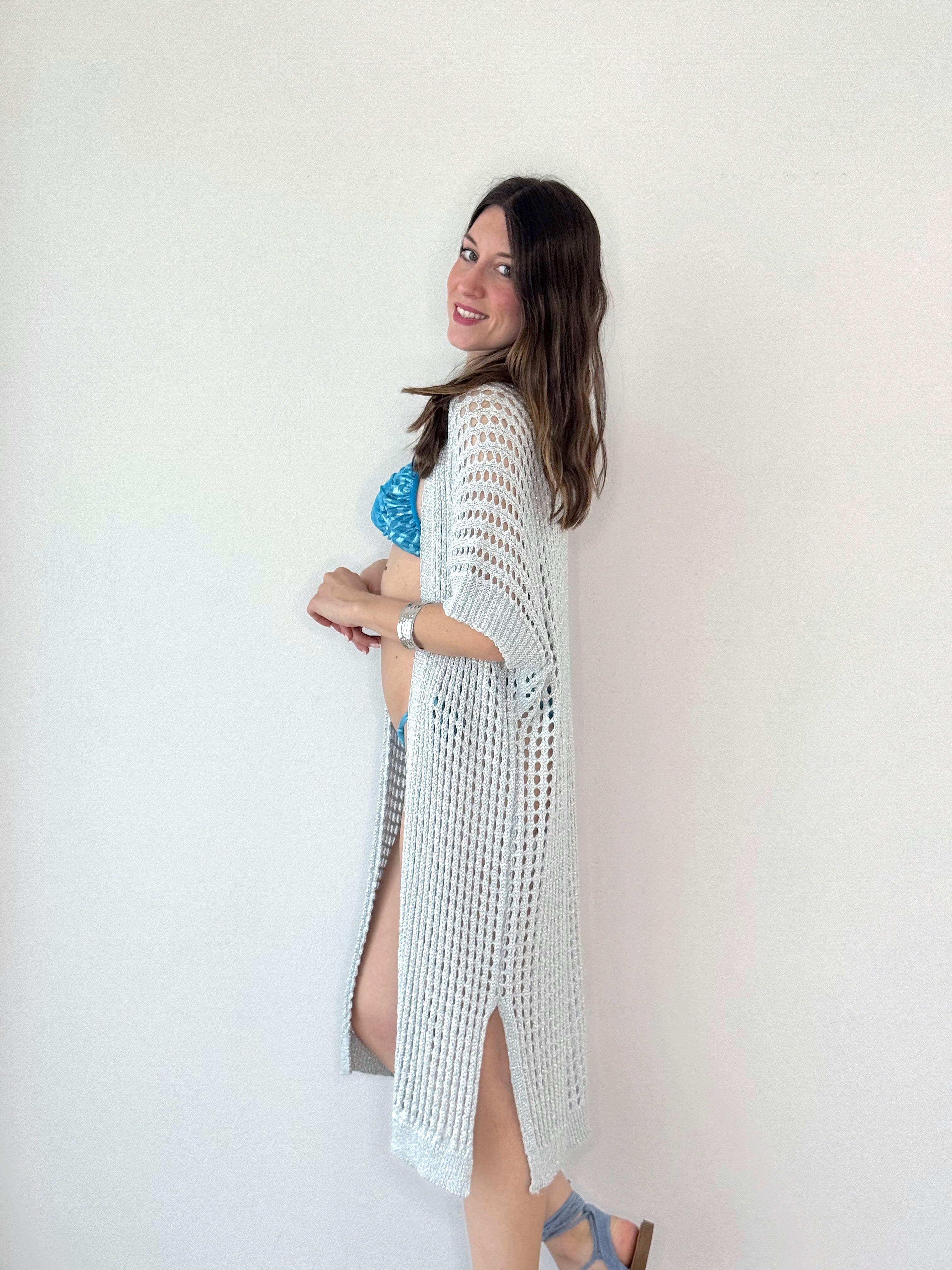 CARDIGAN - COPRICOSTUME RETE LUREX