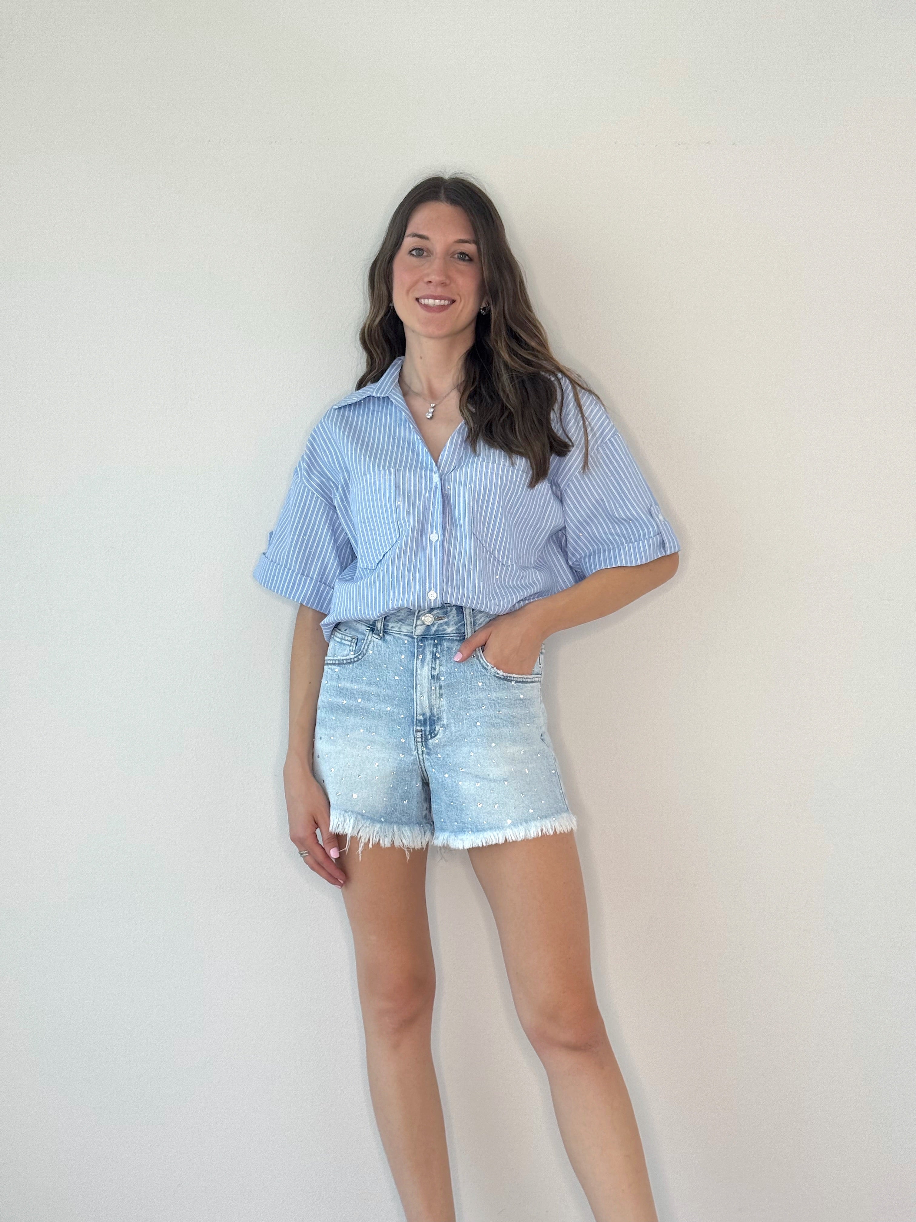 CAMICIA GESSATA STRASS