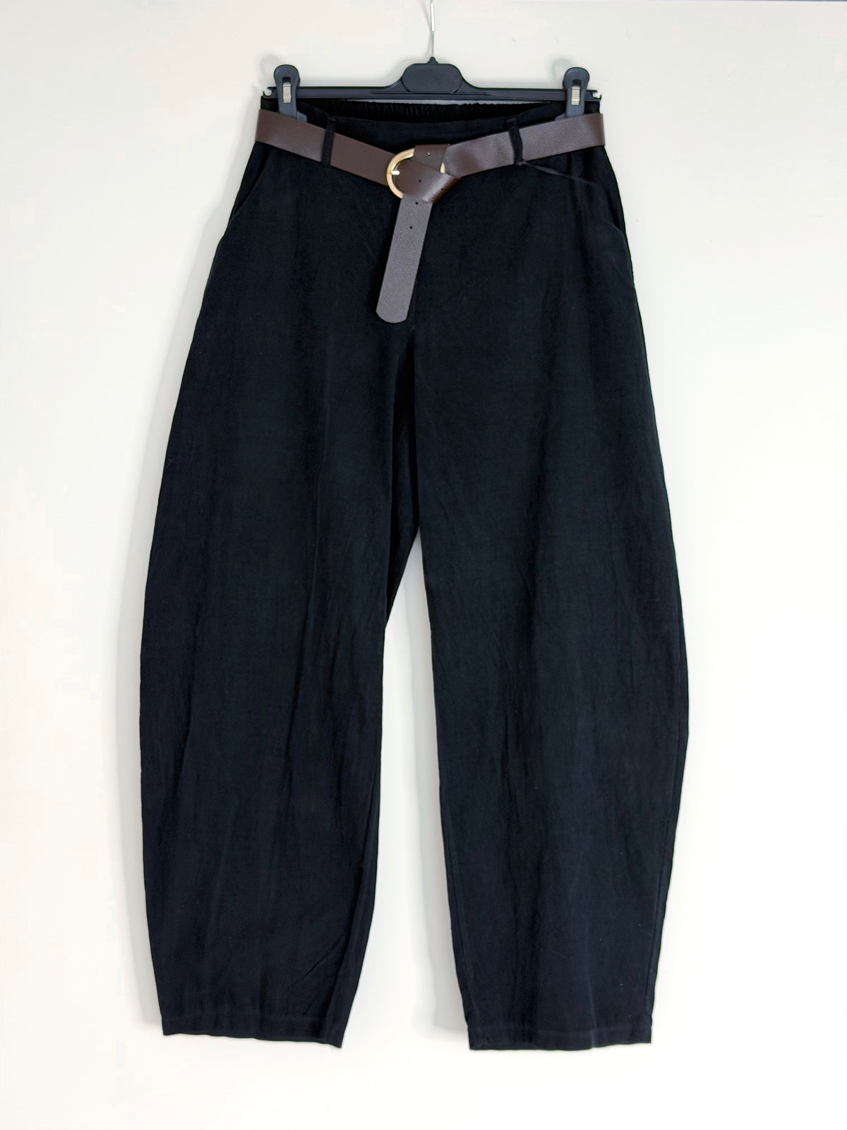 Pantalone balloon velluto millerighe