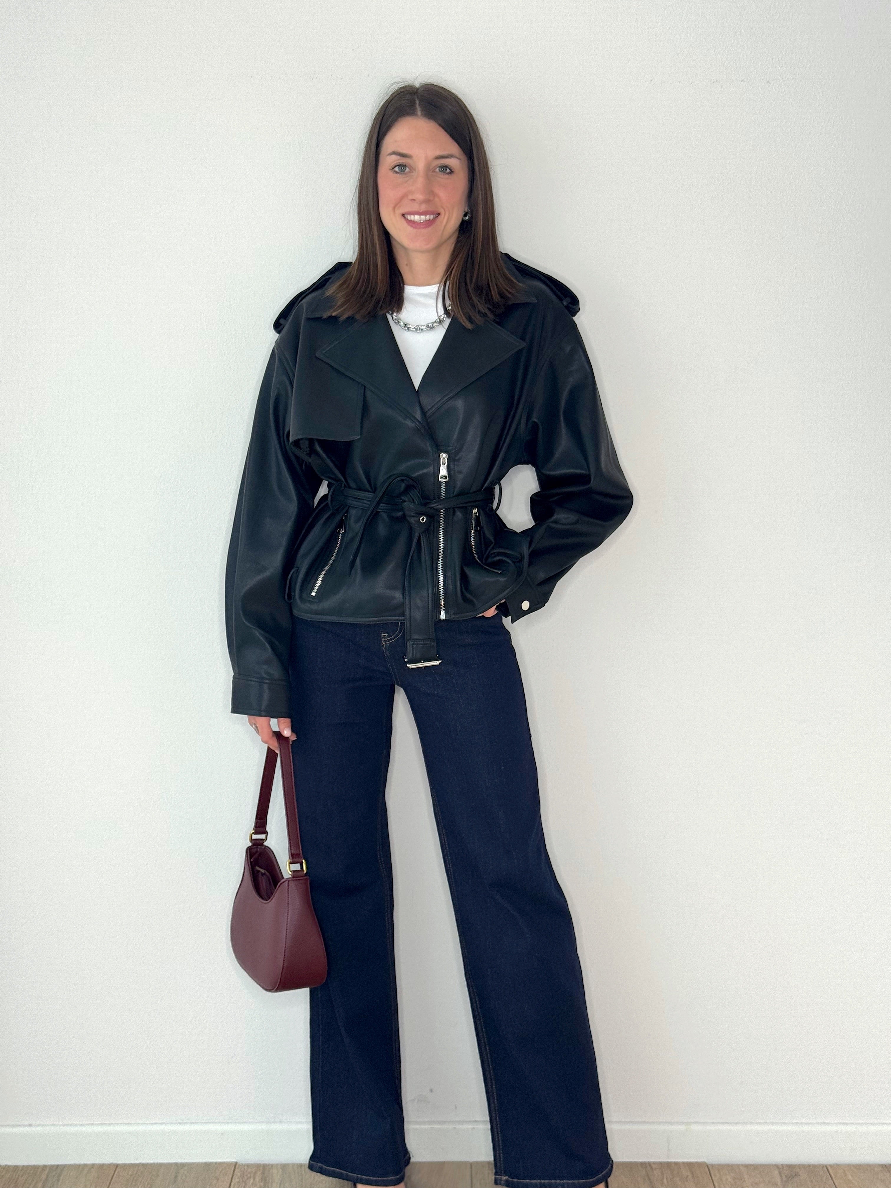 GIUBBOTTO ECOPELLE OVERSIZE