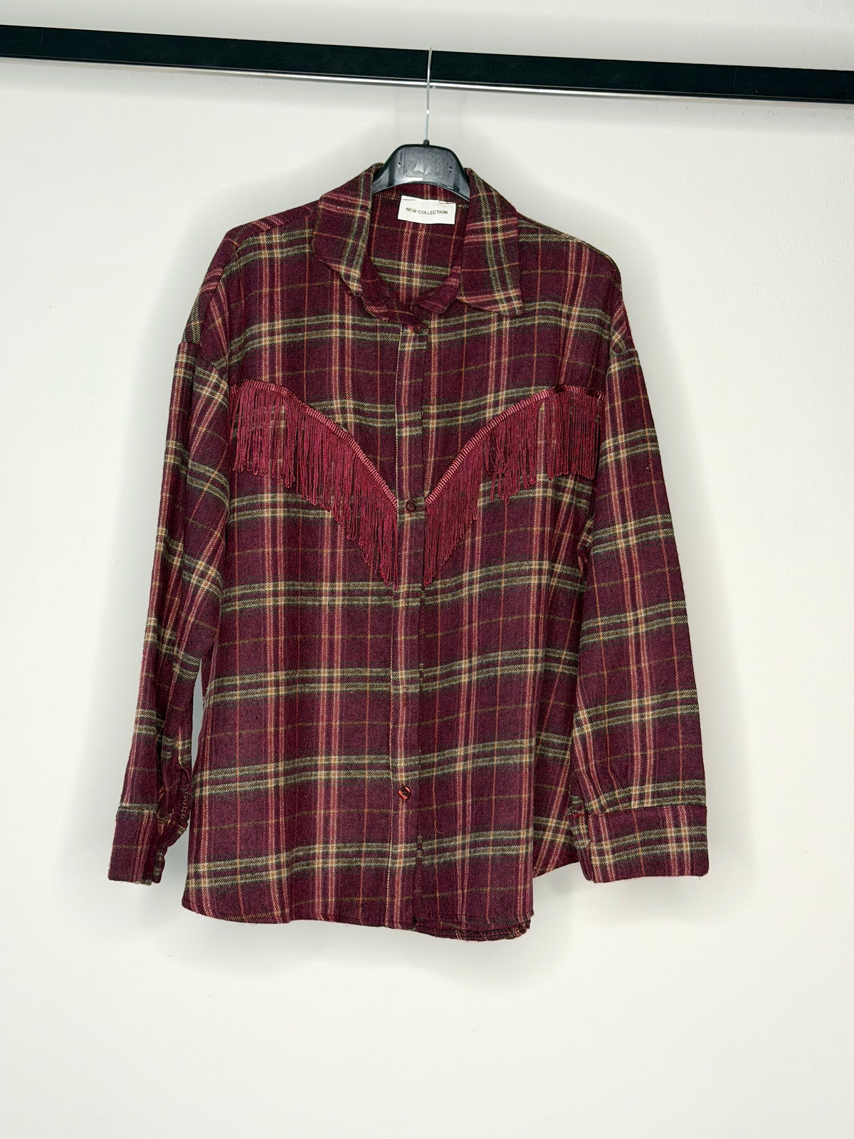 CAMICIA FLANELLA CON FRANGE