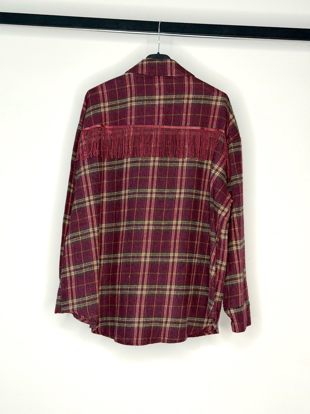 CAMICIA FLANELLA CON FRANGE