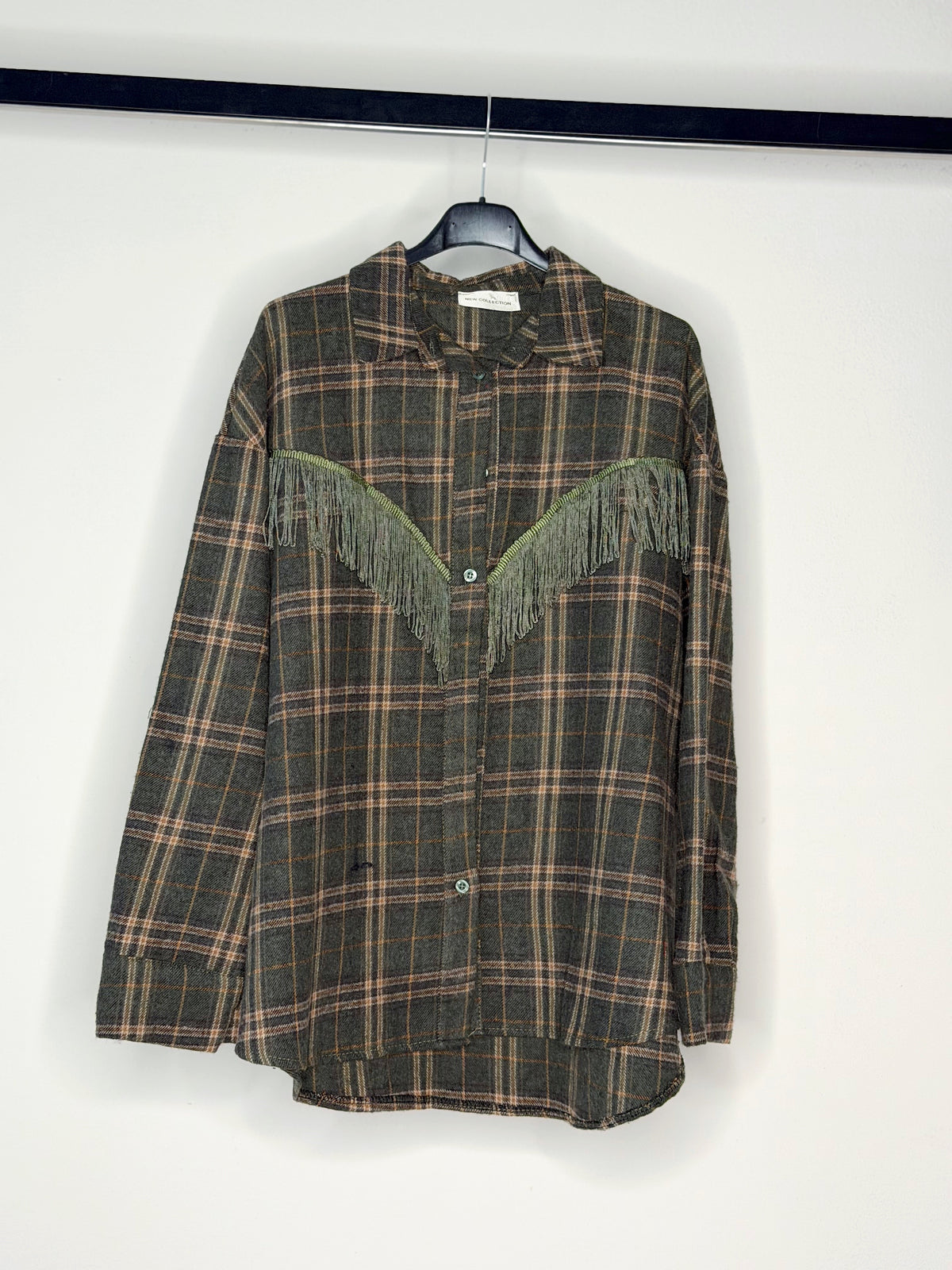 CAMICIA FLANELLA CON FRANGE